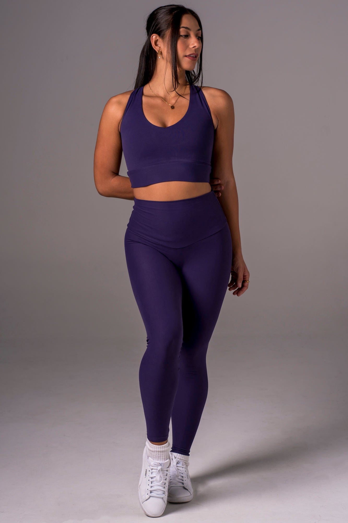 Amethyst Dynamic High Waisted Ankle Biter Leggings