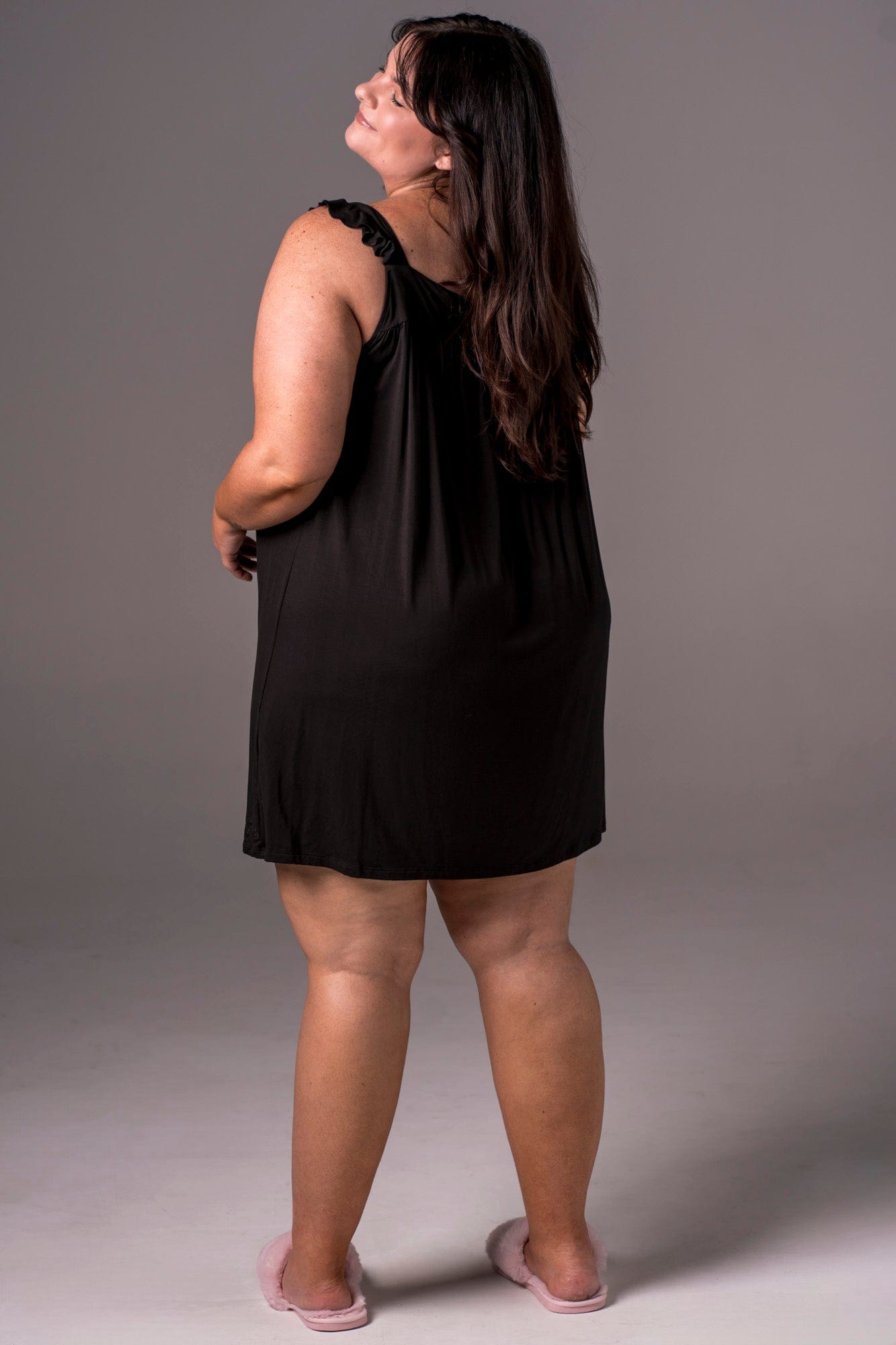 Black Bamboo Pyjama Dress