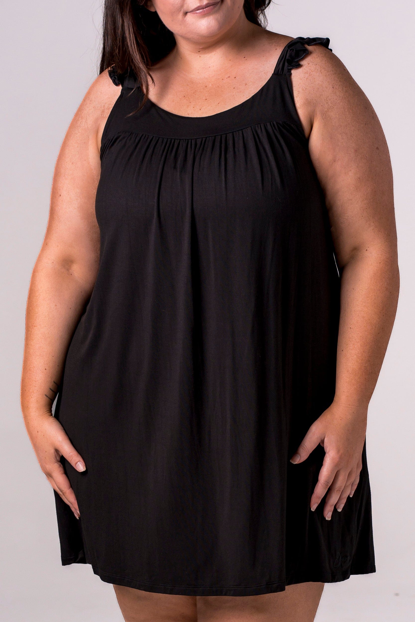 Black Bamboo Pyjama Dress