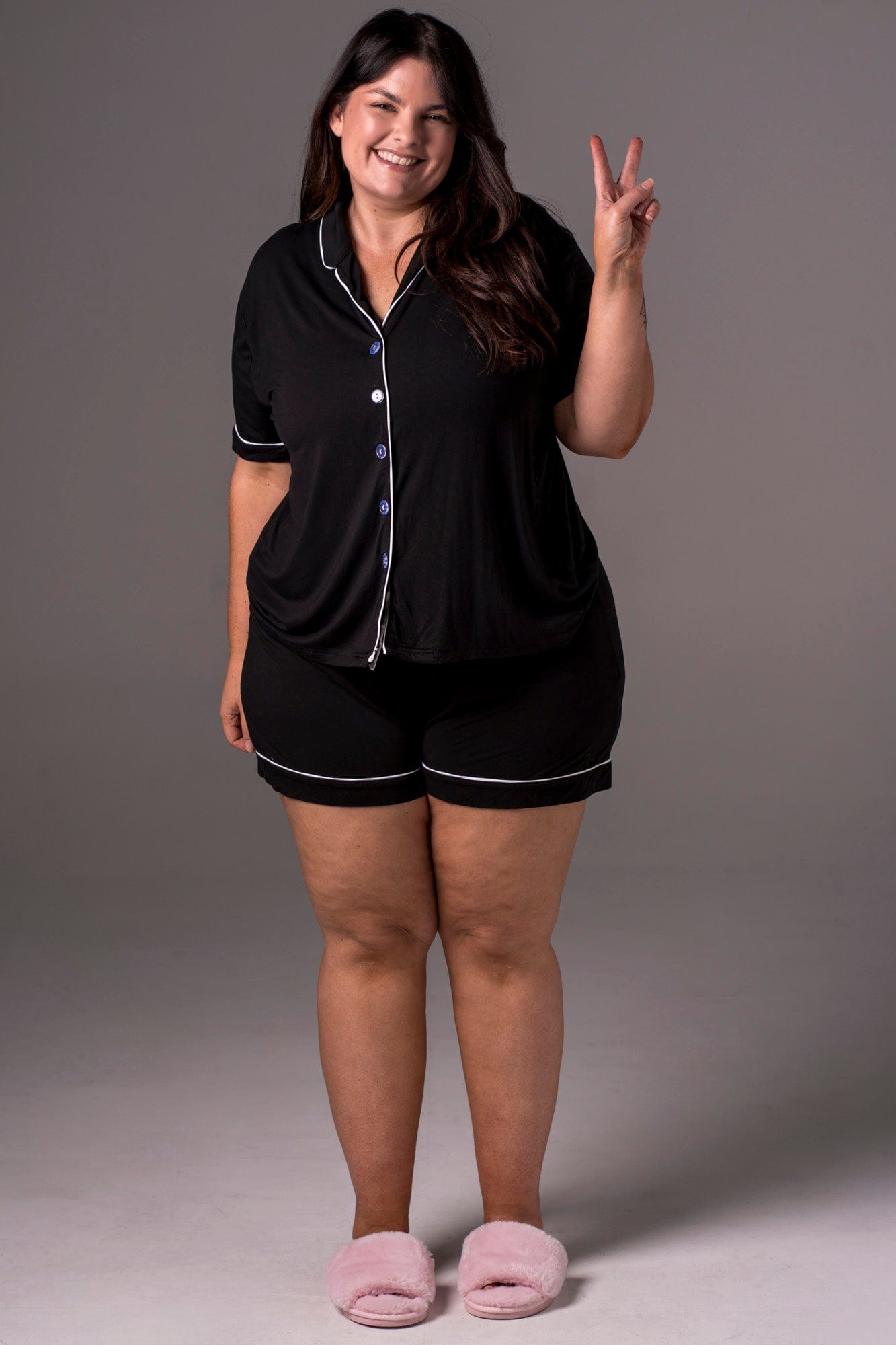 Black Bamboo Pyjama Set