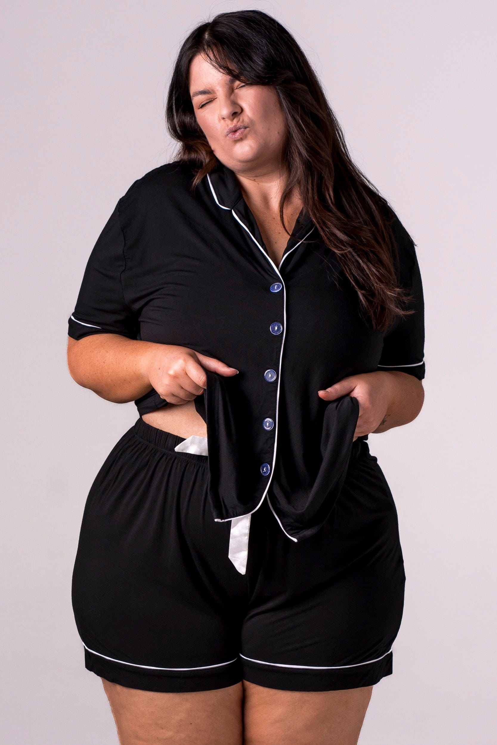 Black Bamboo Pyjama Set