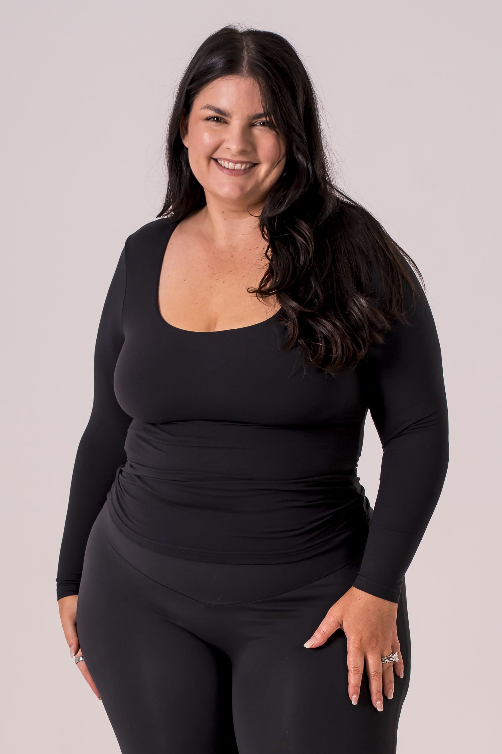 Black Built-In Reversible Long Sleeve