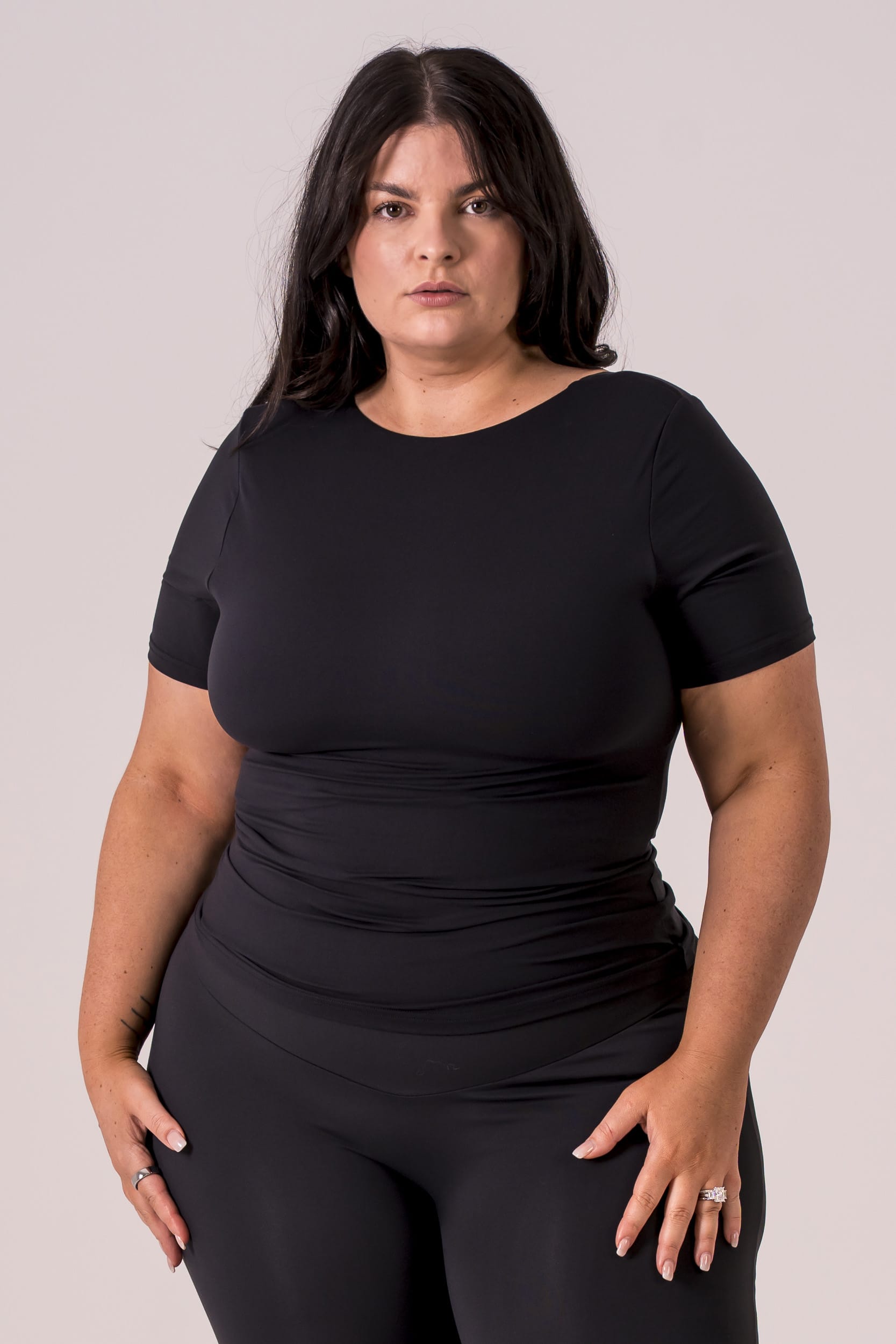 Black Built-In Reversible Tee