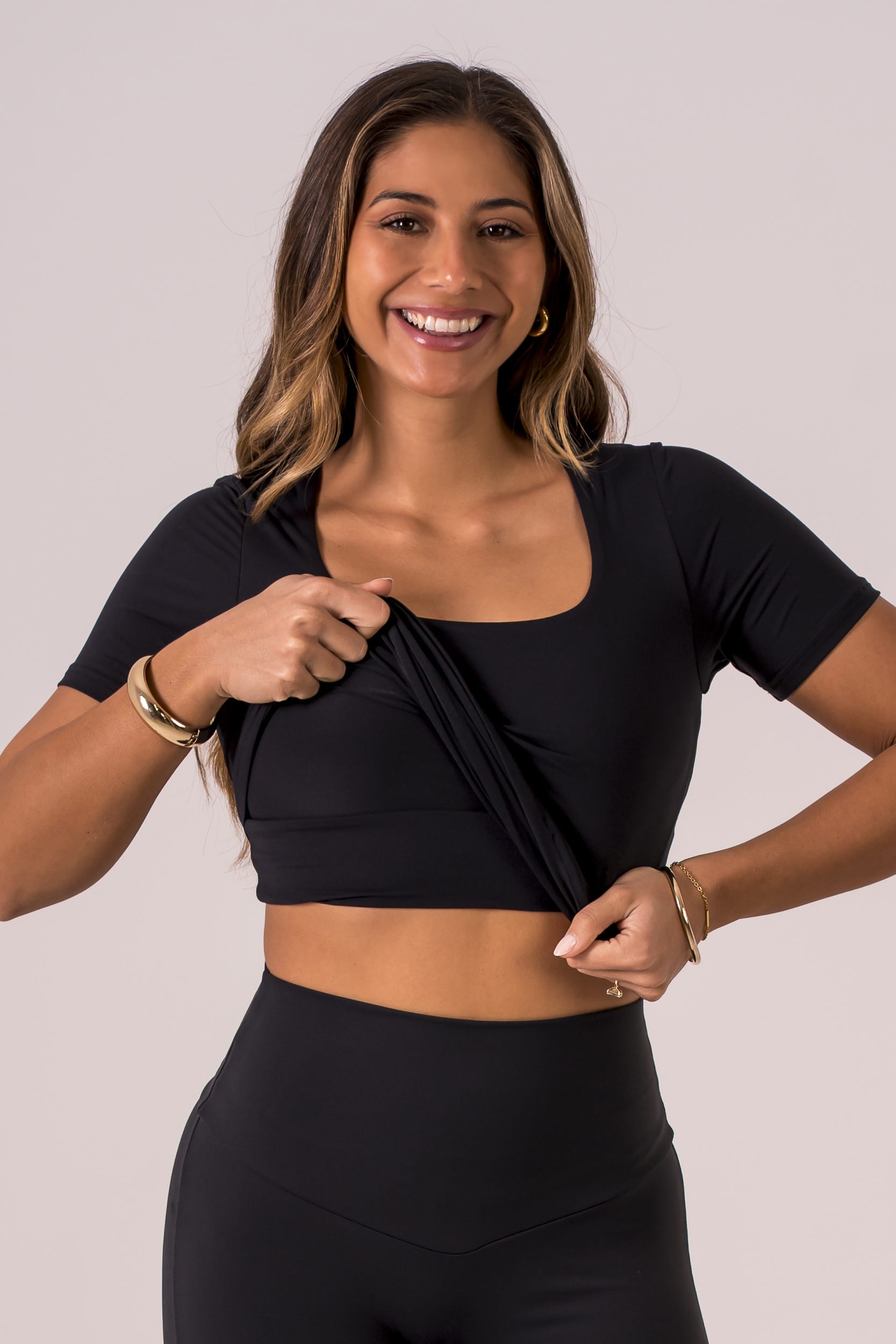 Black Built-In Reversible Tee