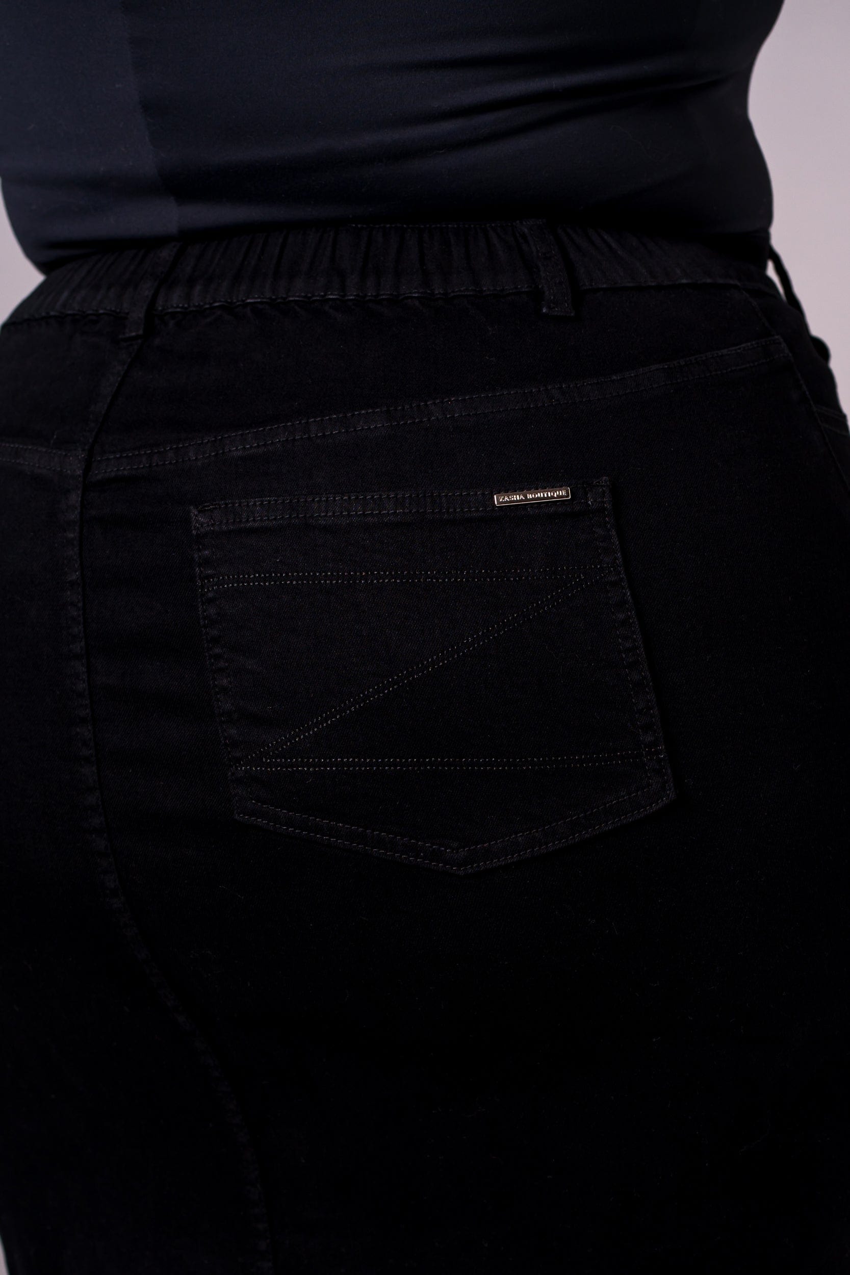Black Denim Skirt - Maxi