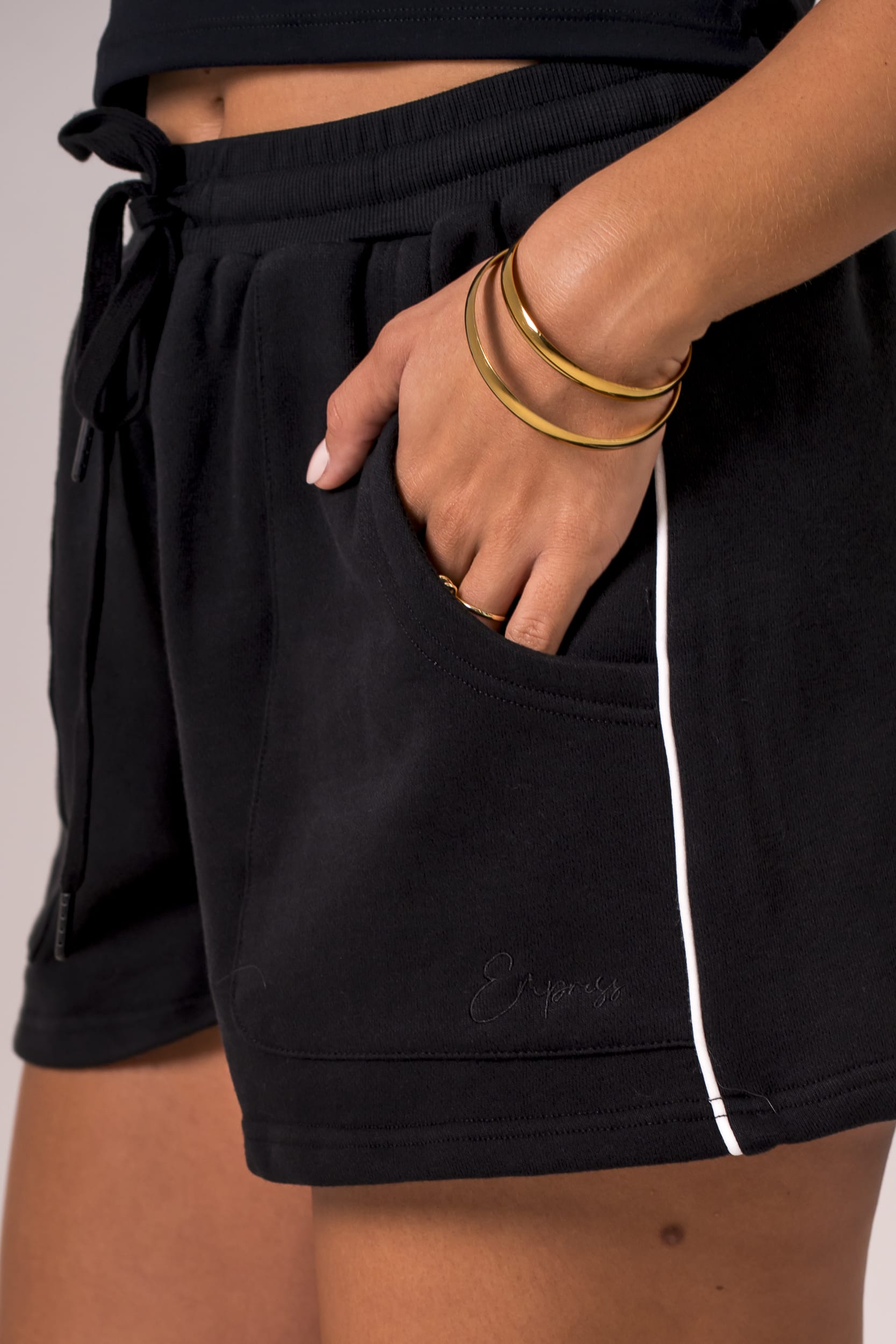 Black Duo Lounge Shorts