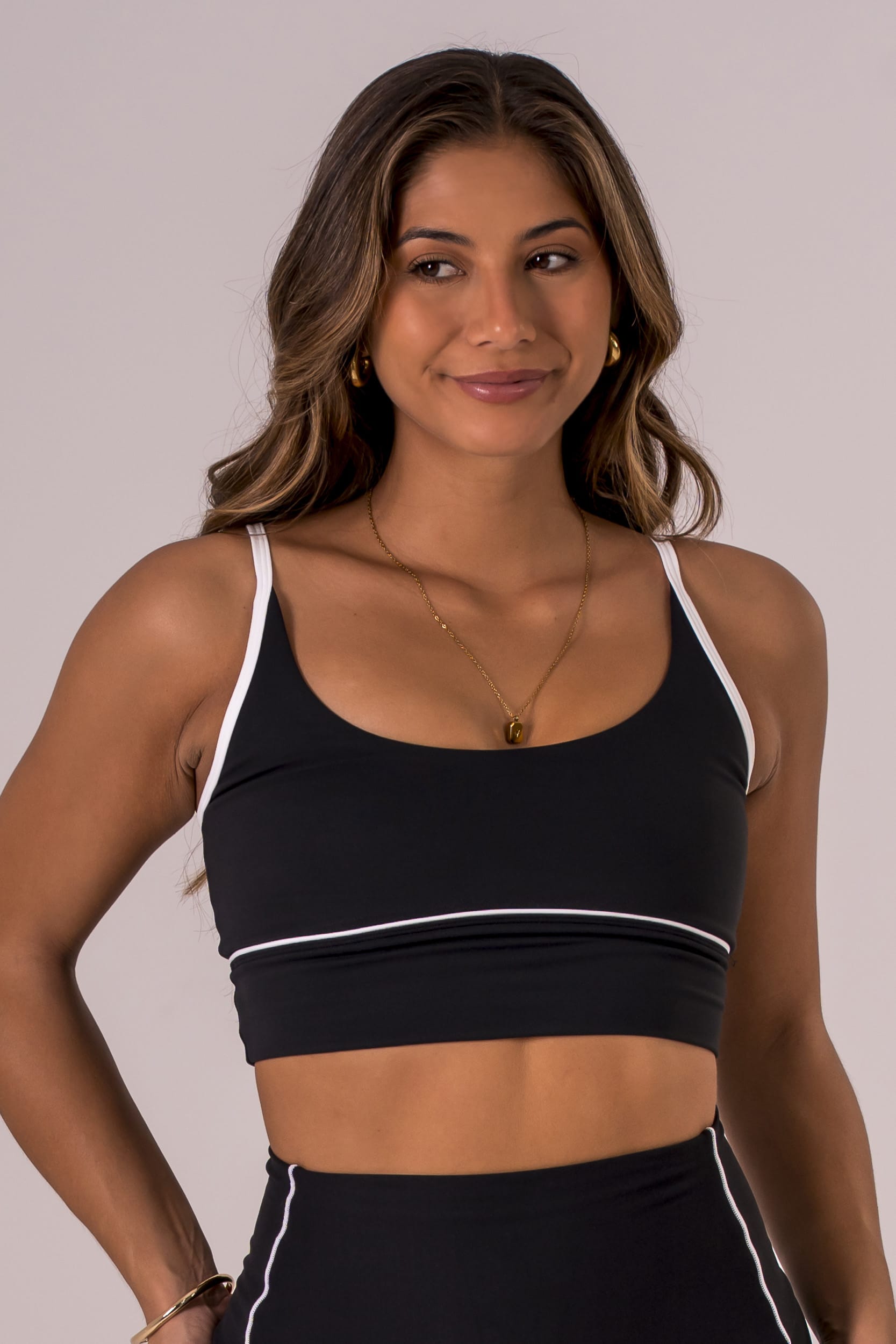 Black Duo Luxe Cleo Crop