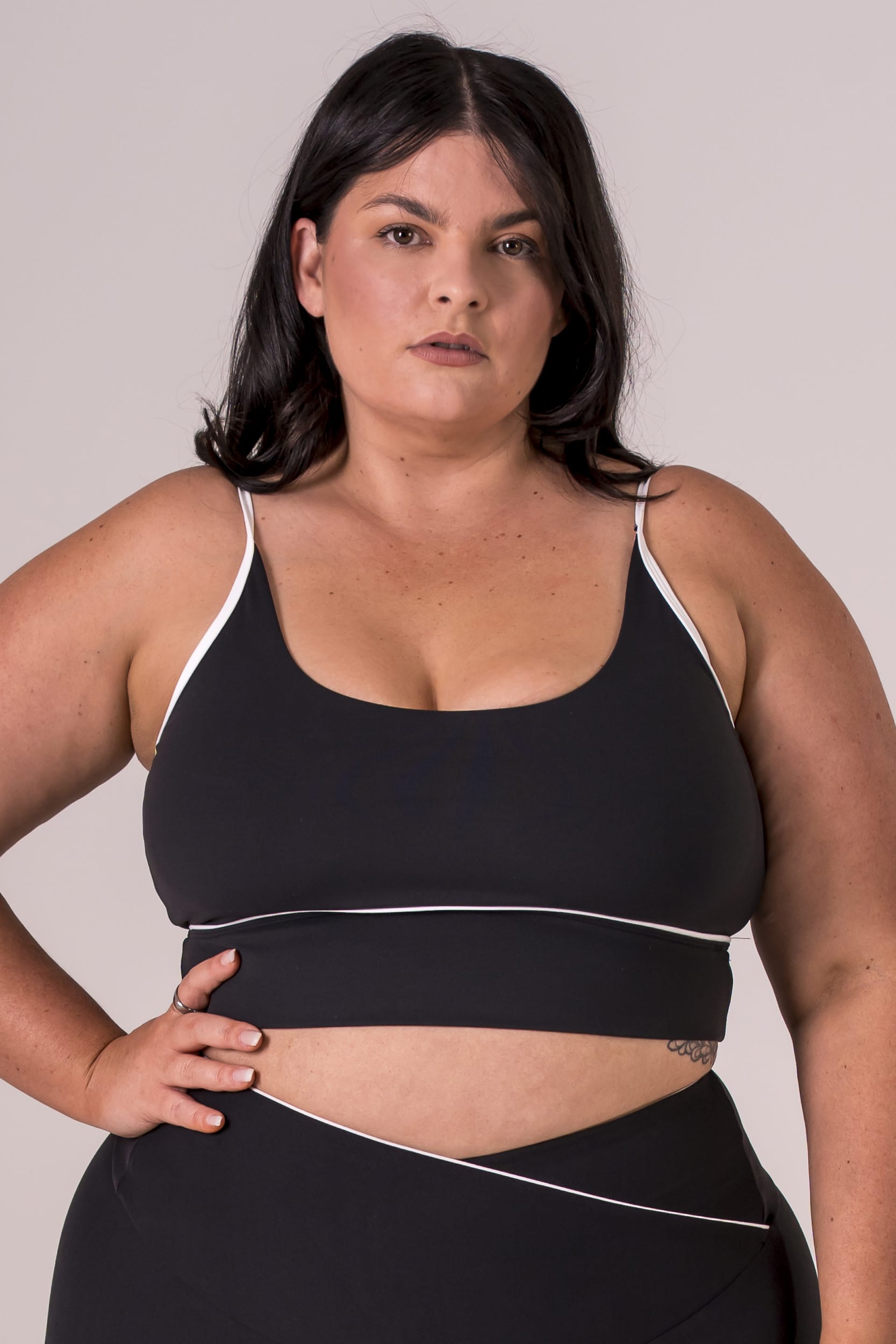 Black Duo Luxe Cleo Crop