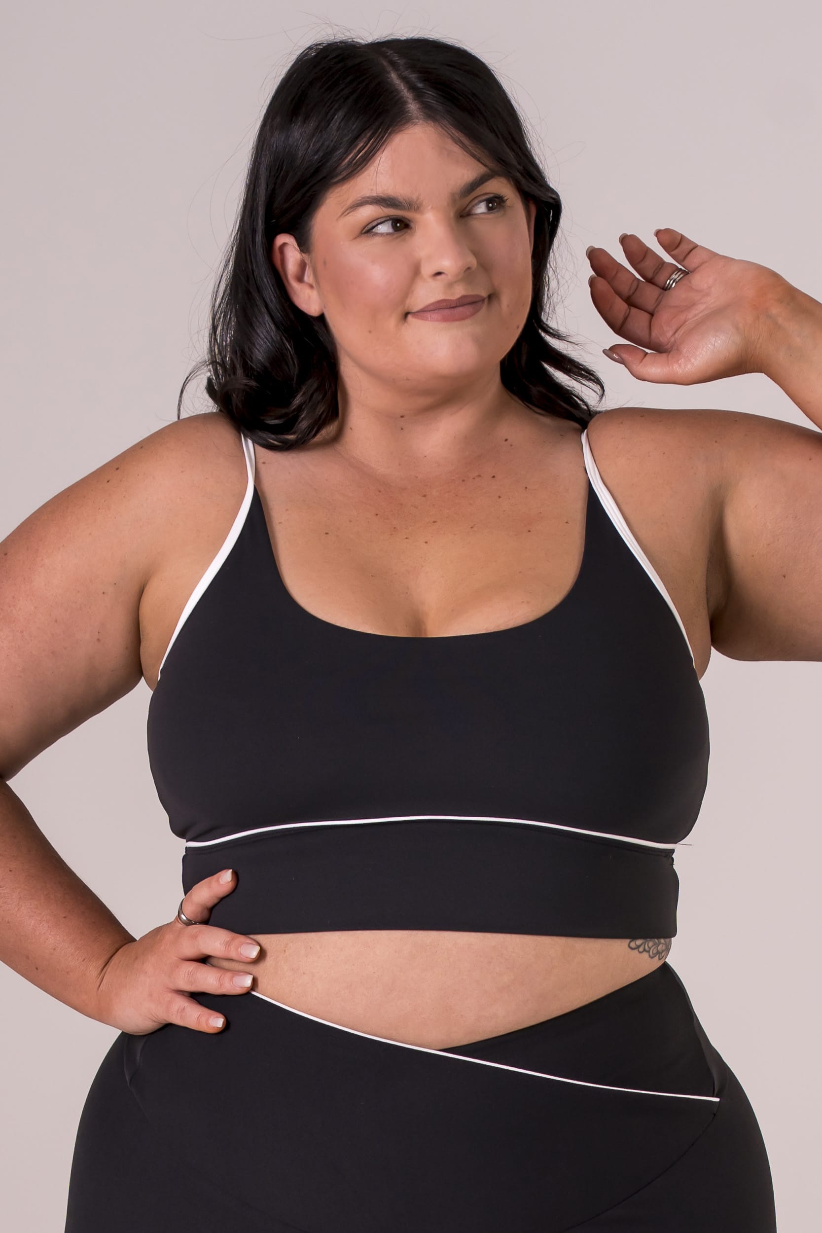 Black Duo Luxe Cleo Crop