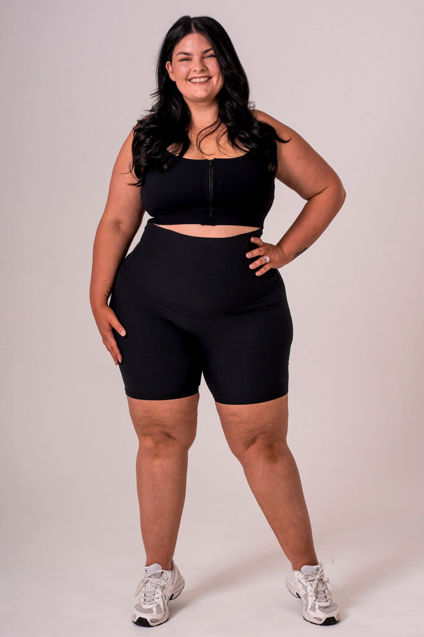 Black Dynamic Extra High Waisted Booty Shorts