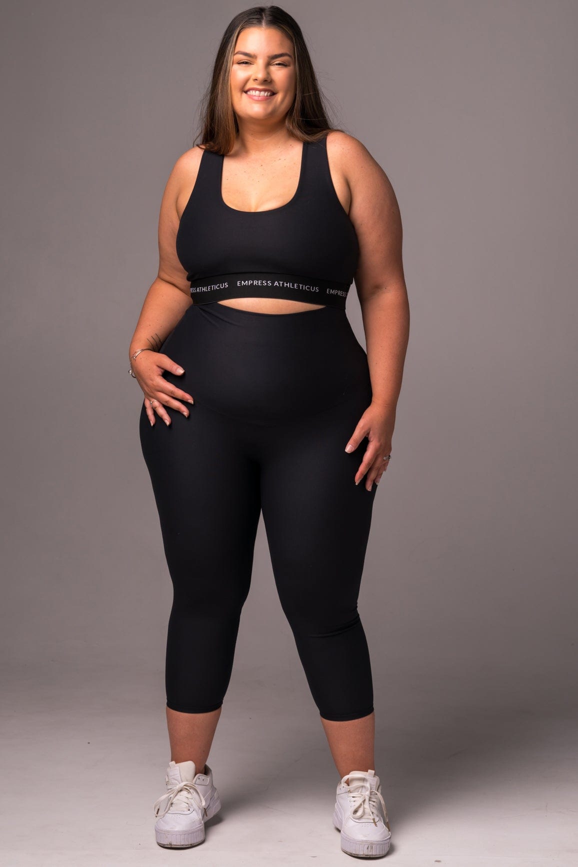 Black Dynamic Extra High Waisted Capri Leggings