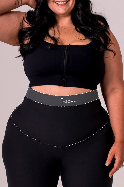 Black Dynamic Extra High Waisted Pocket Shaper Bike Shorts