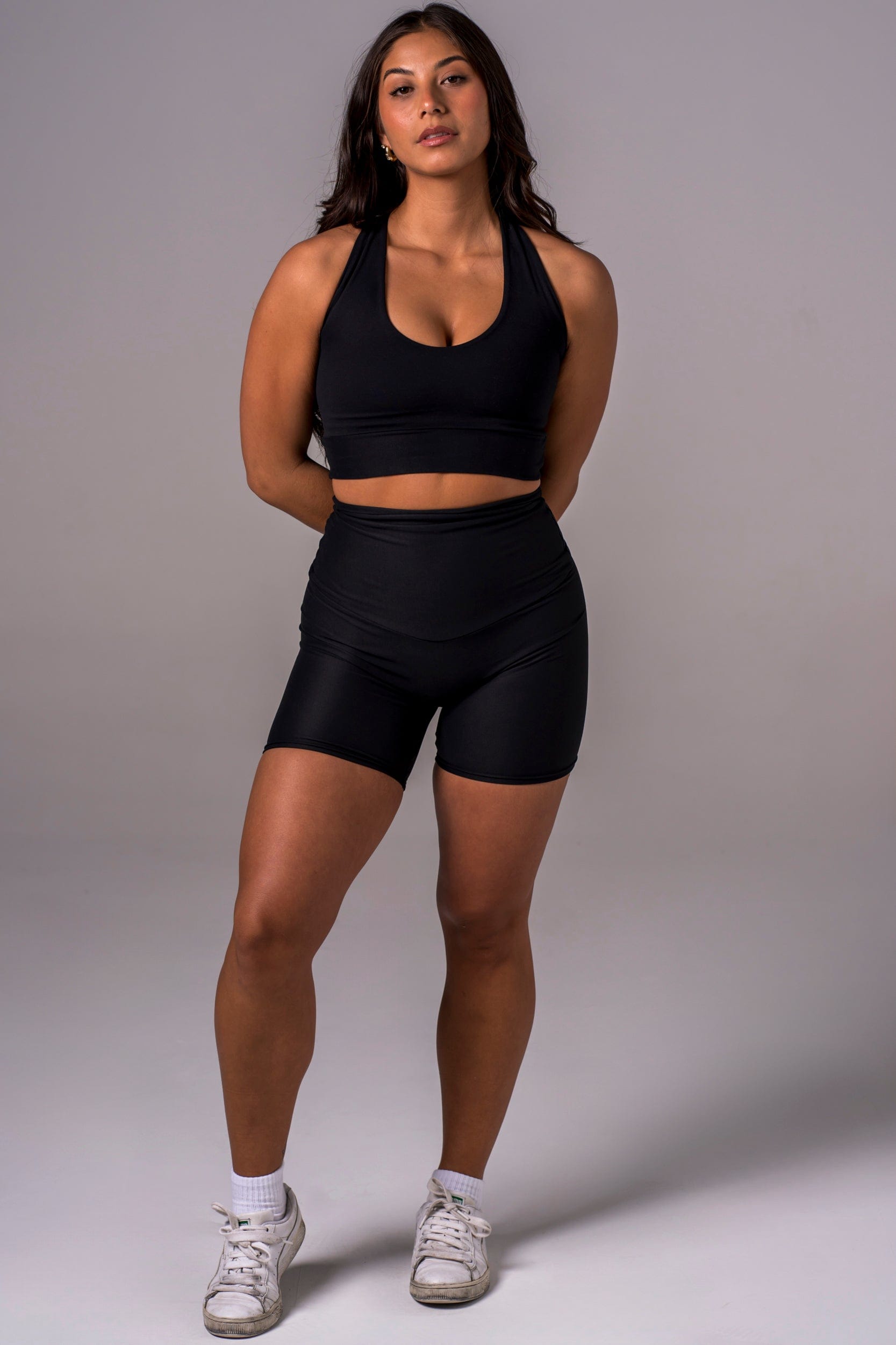 Black Dynamic High Waisted Booty Shorts