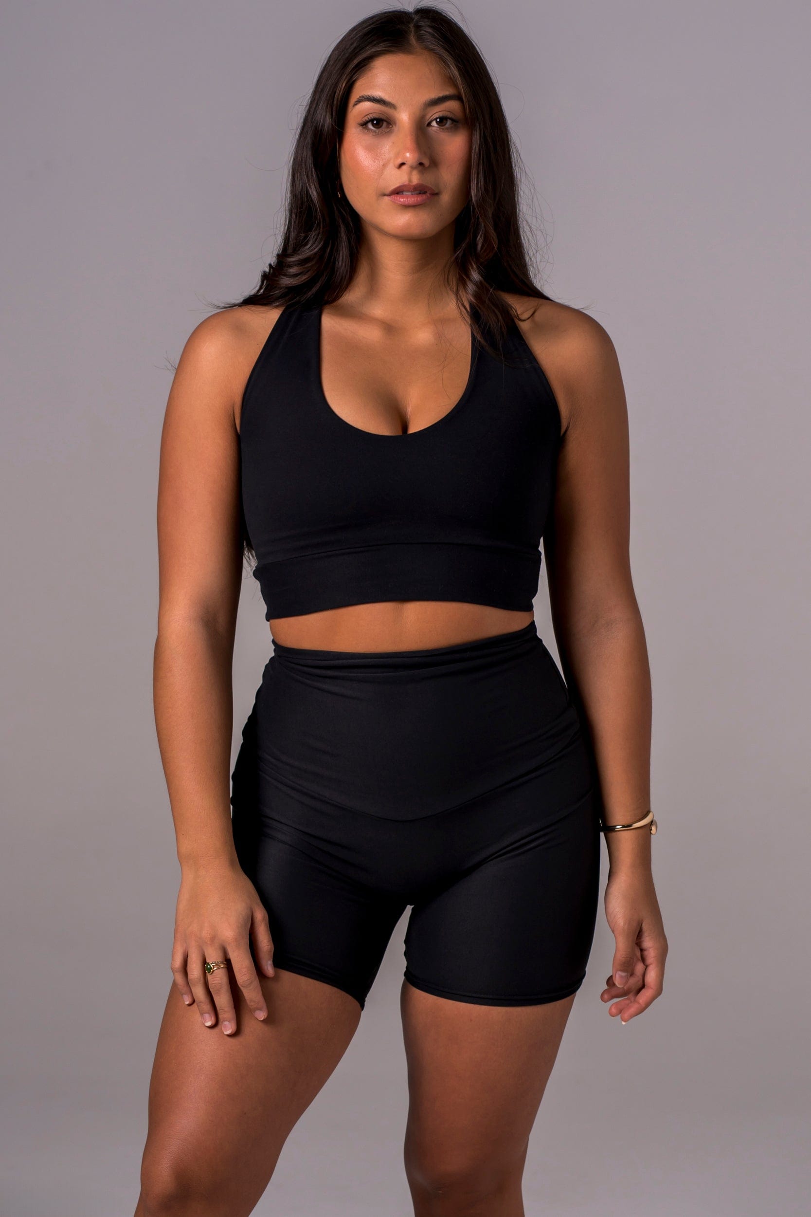 Black Dynamic High Waisted Booty Shorts
