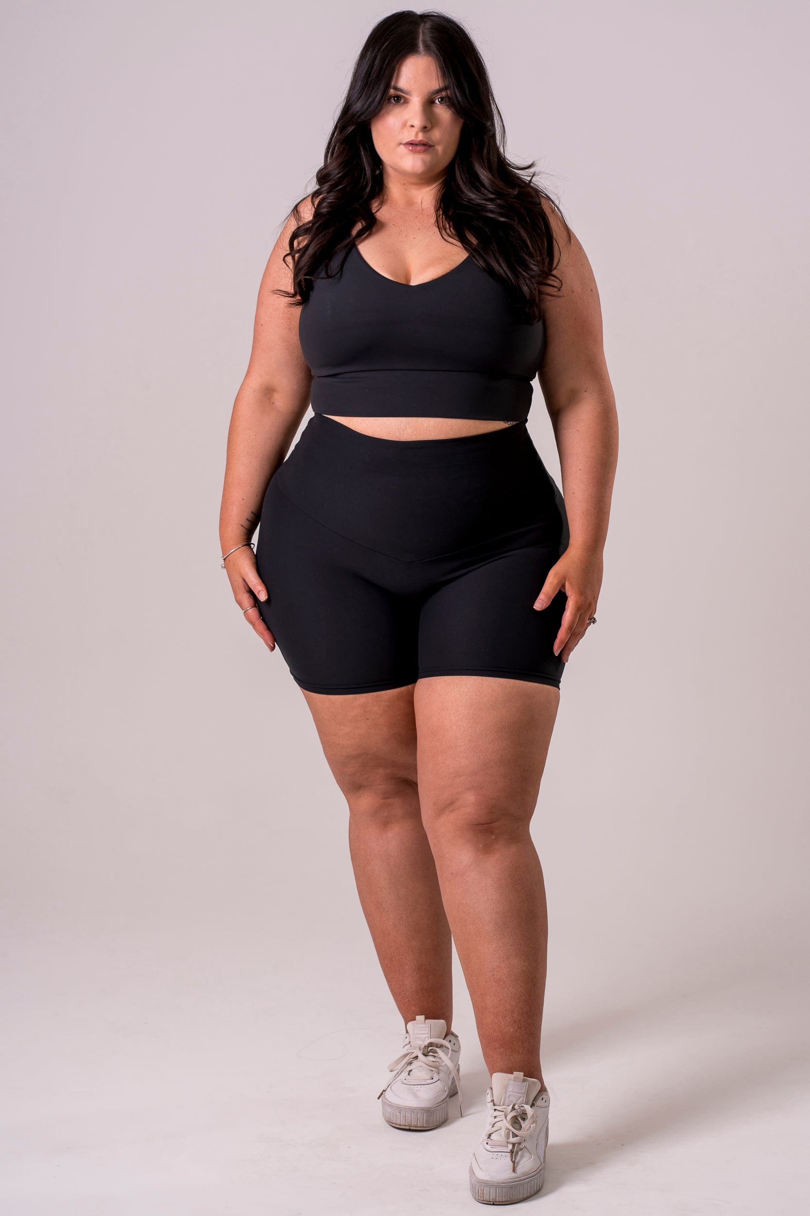 Black Dynamic High Waisted Shorties