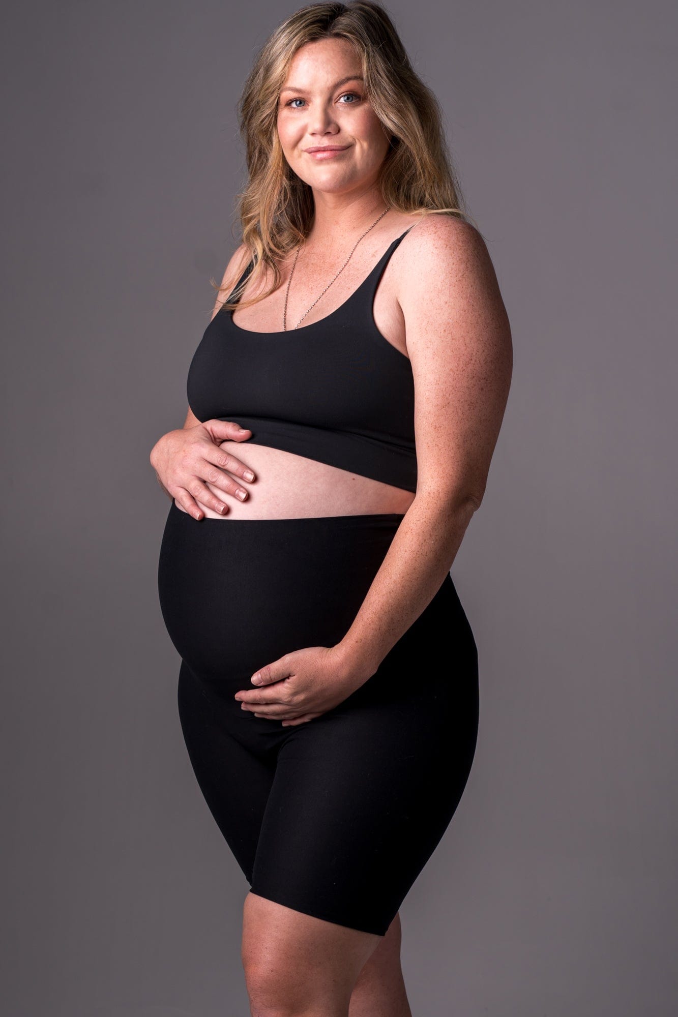 Black Dynamic Maternity Booty Shorts