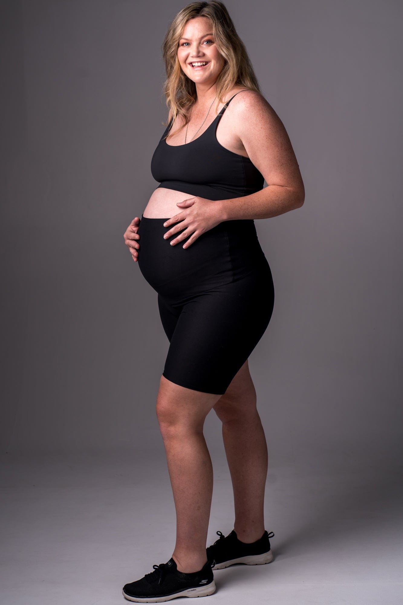 Black Dynamic Maternity Booty Shorts