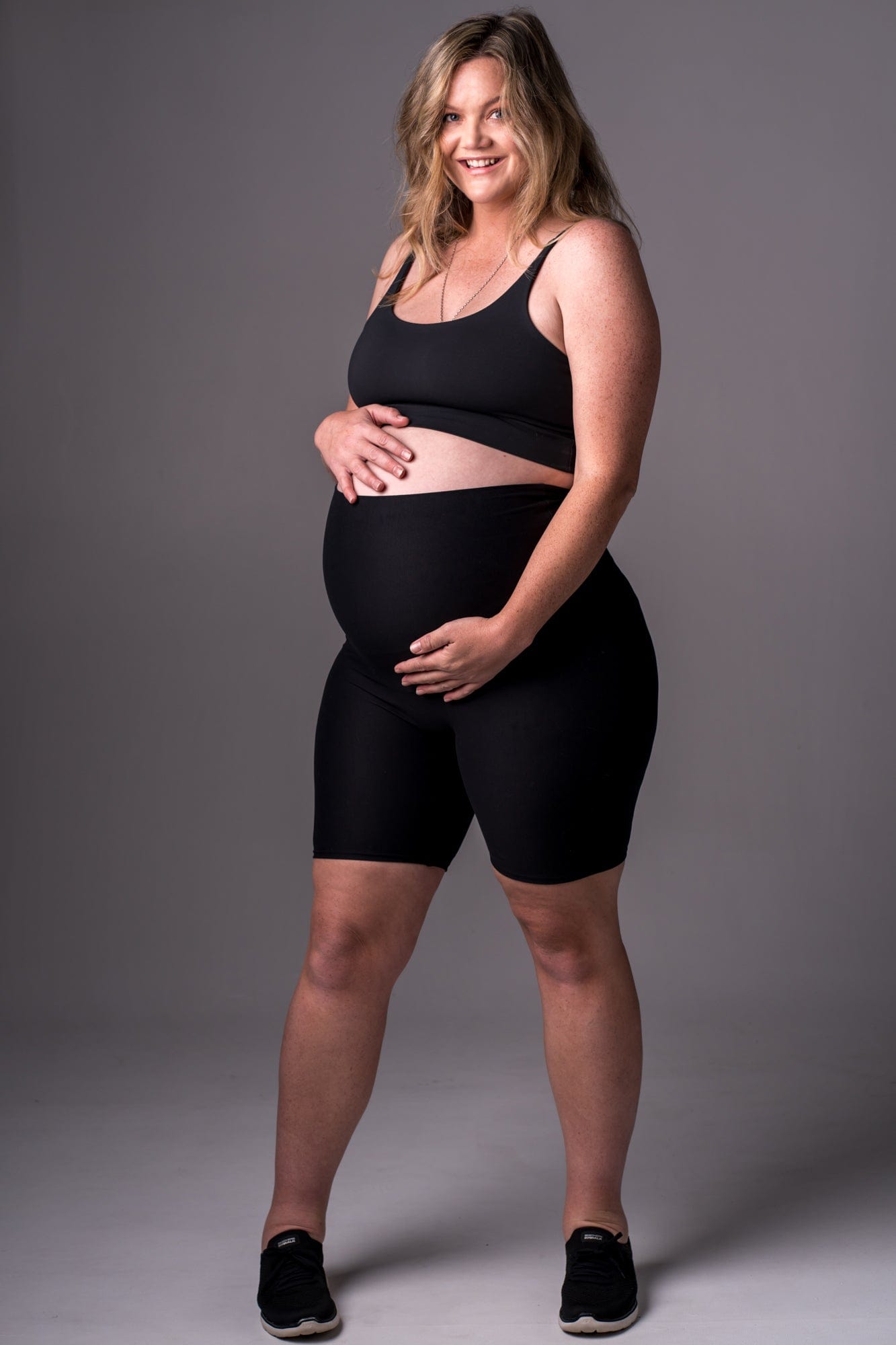 Black Dynamic Maternity Booty Shorts
