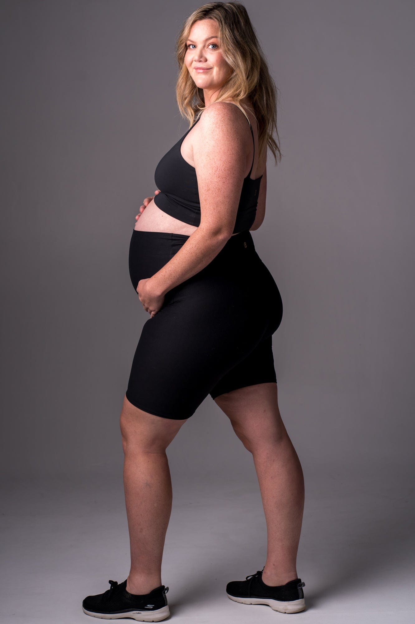 Black Dynamic Maternity Booty Shorts