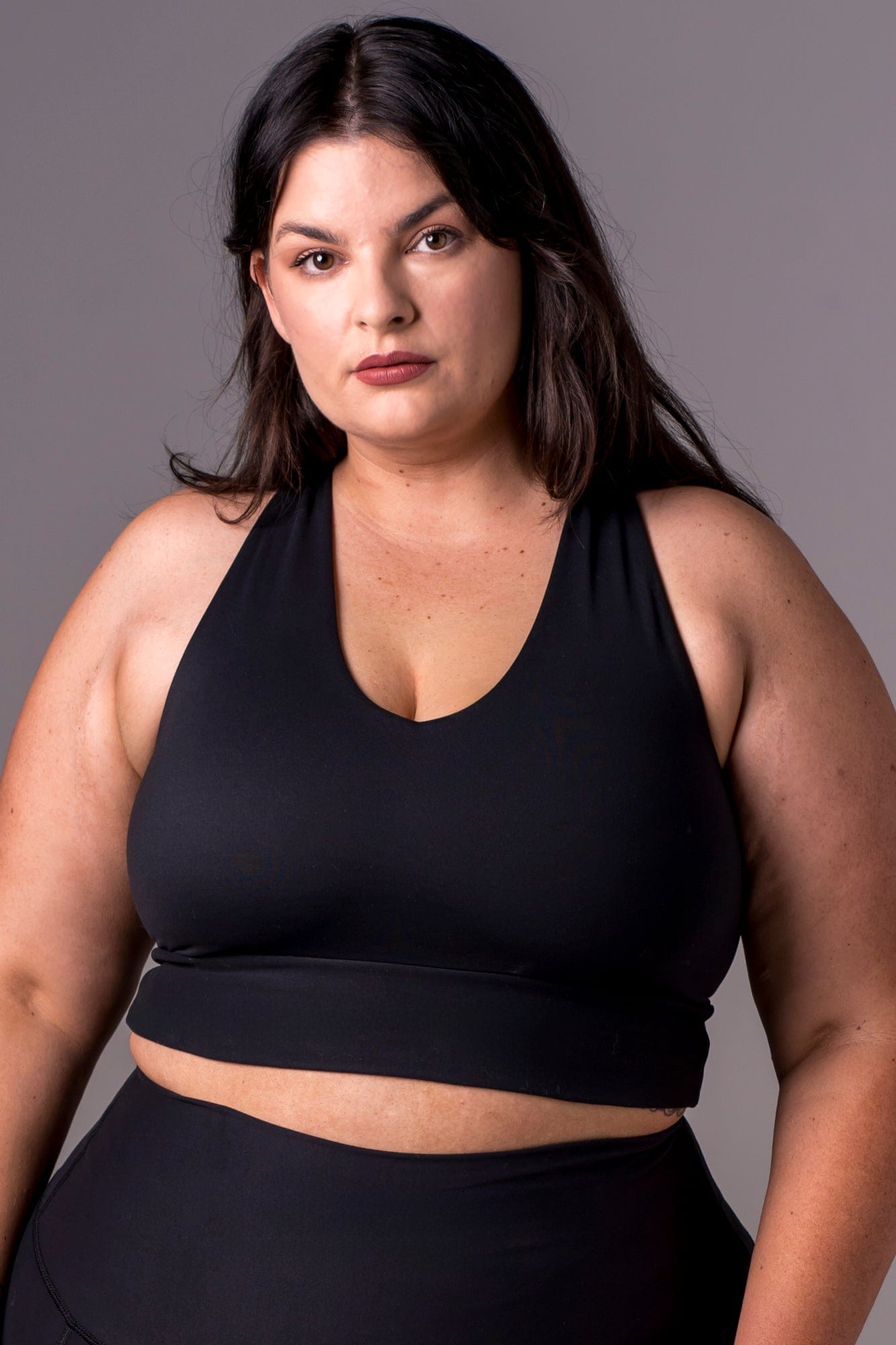Black Dynamic Sports Crop