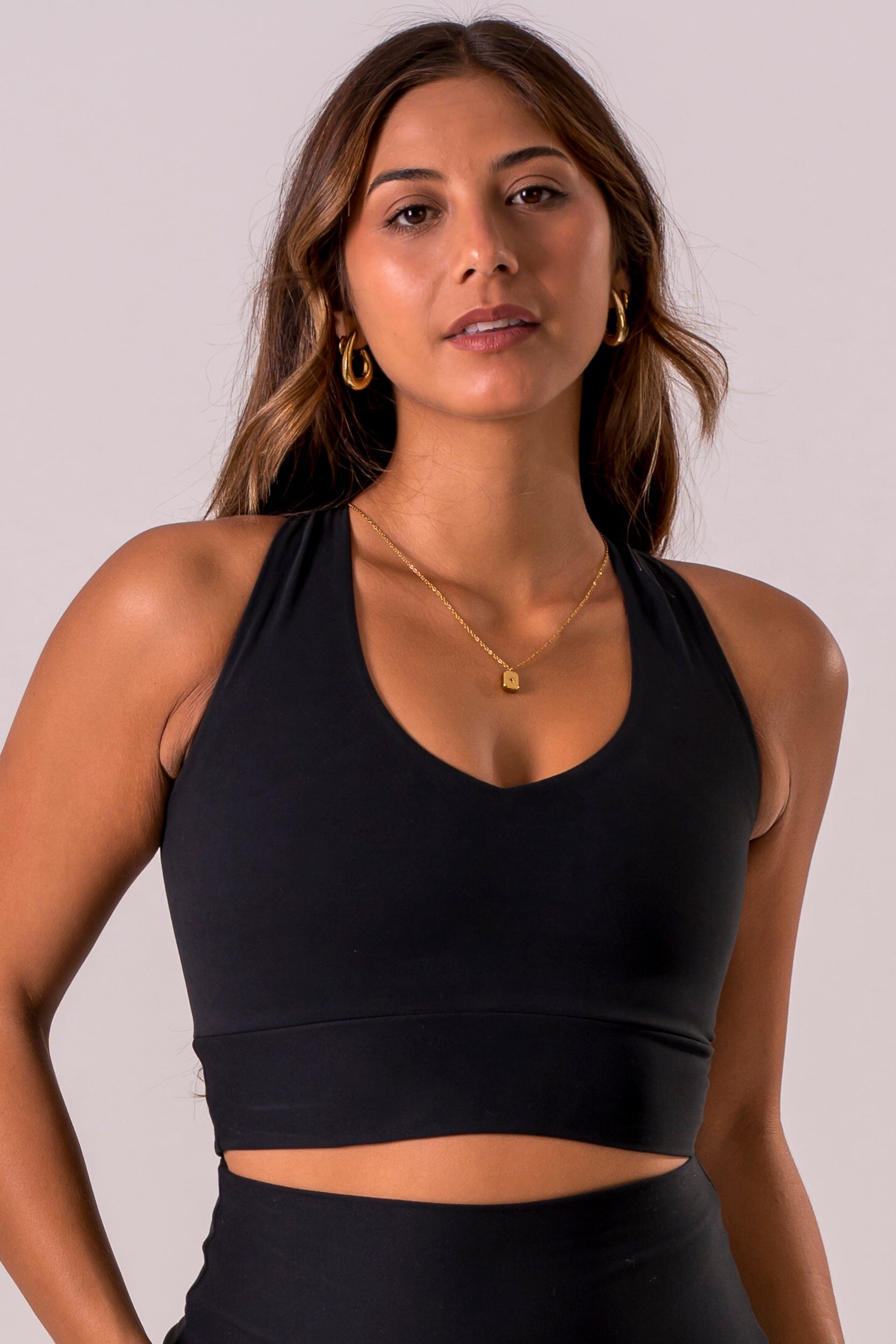 Black Dynamic Sports Crop