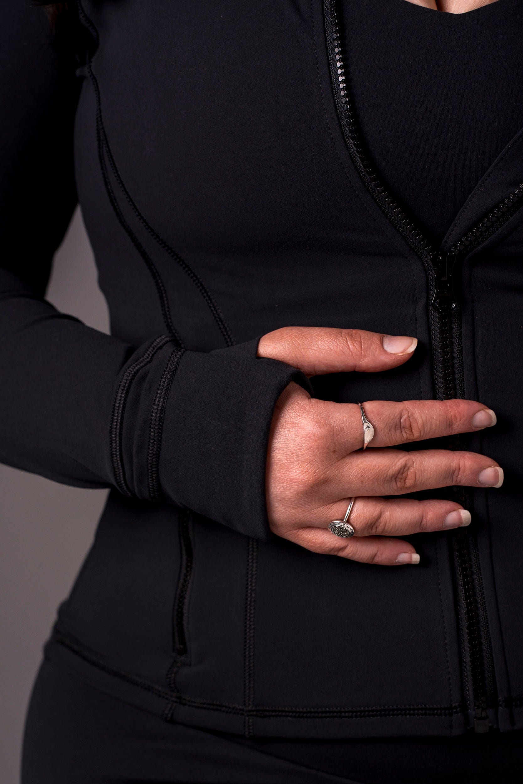 Black Luxe Active Jacket