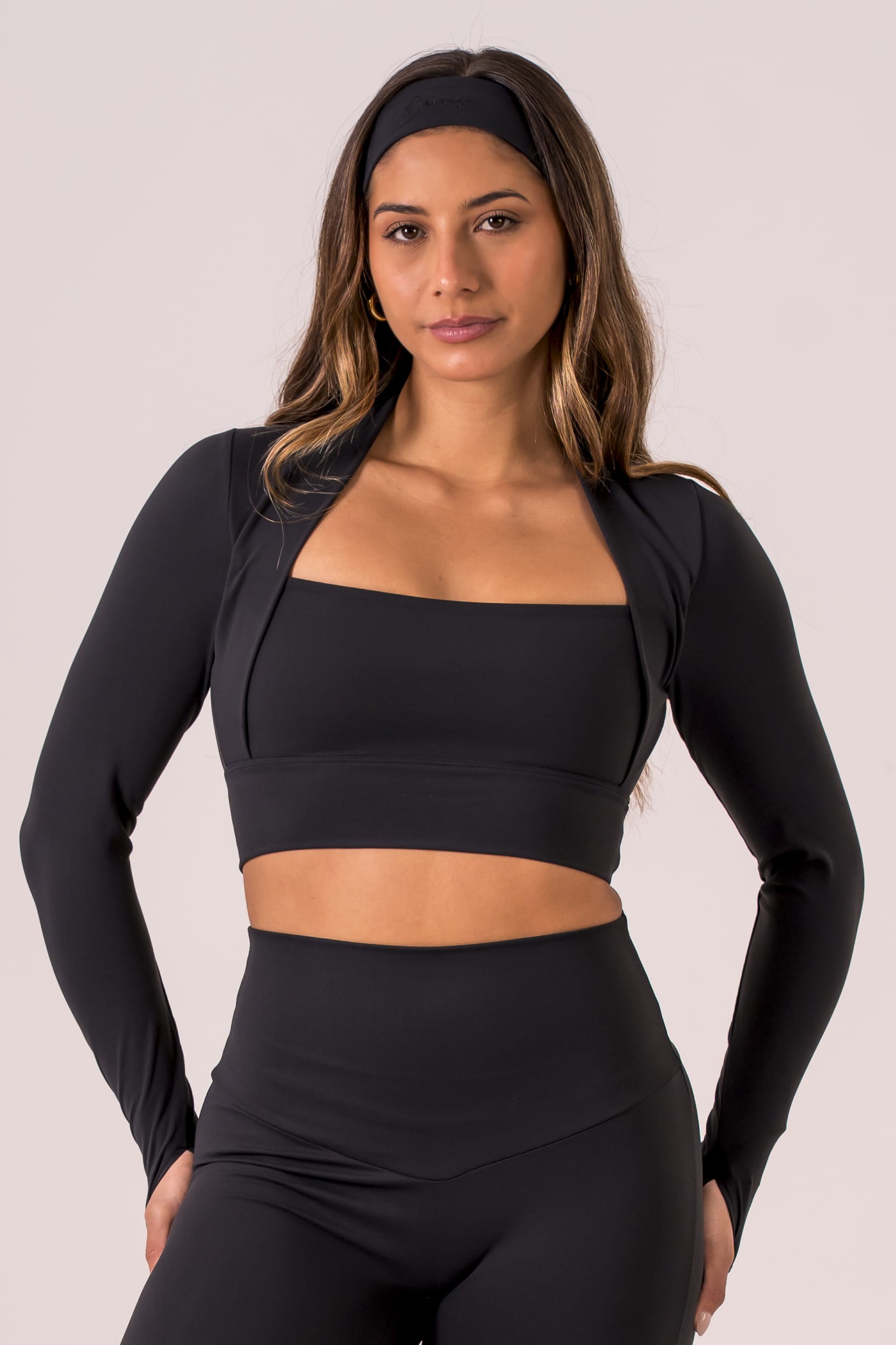 Black Luxe Bolero Crop