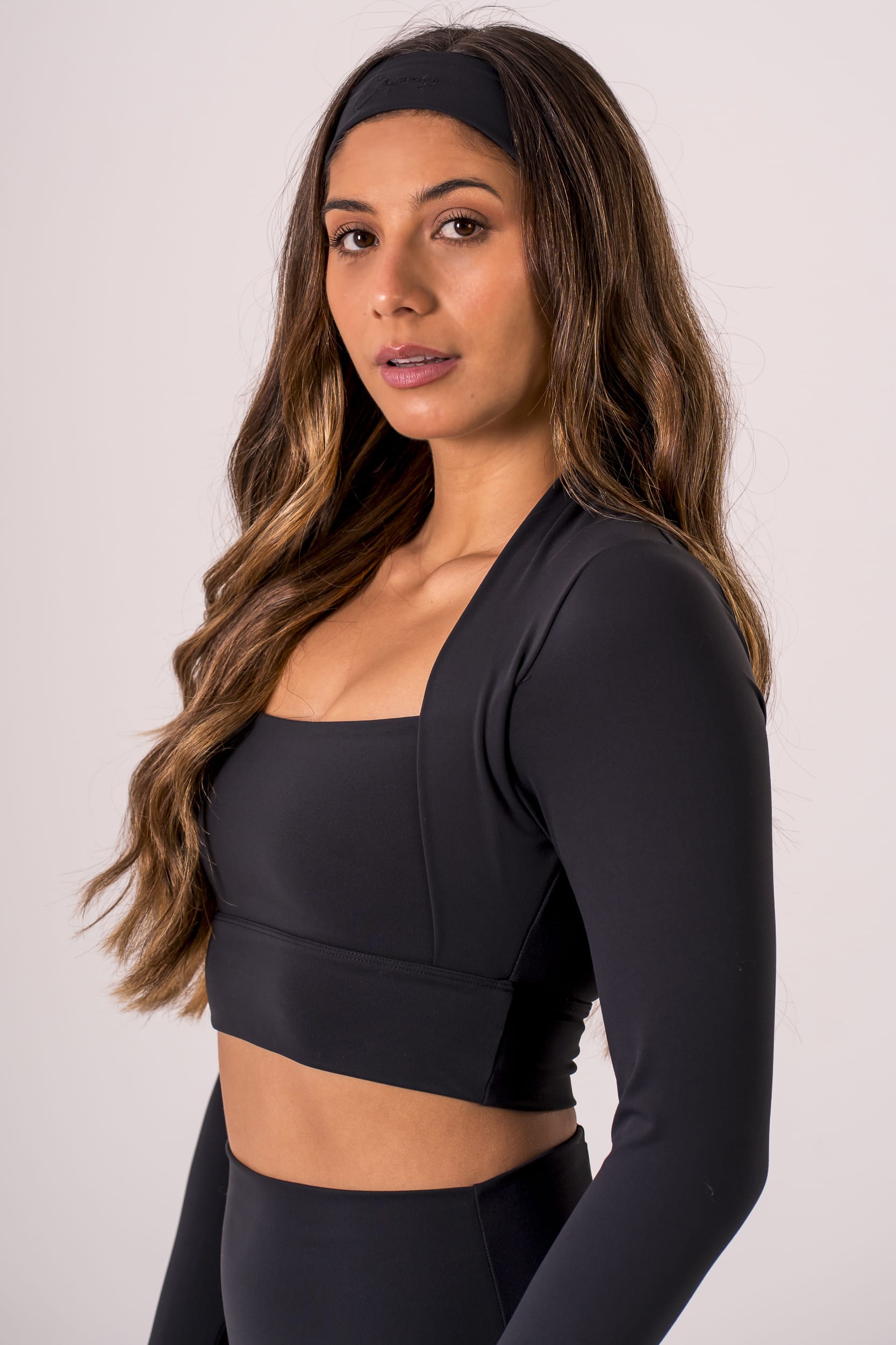 Black Luxe Bolero Crop