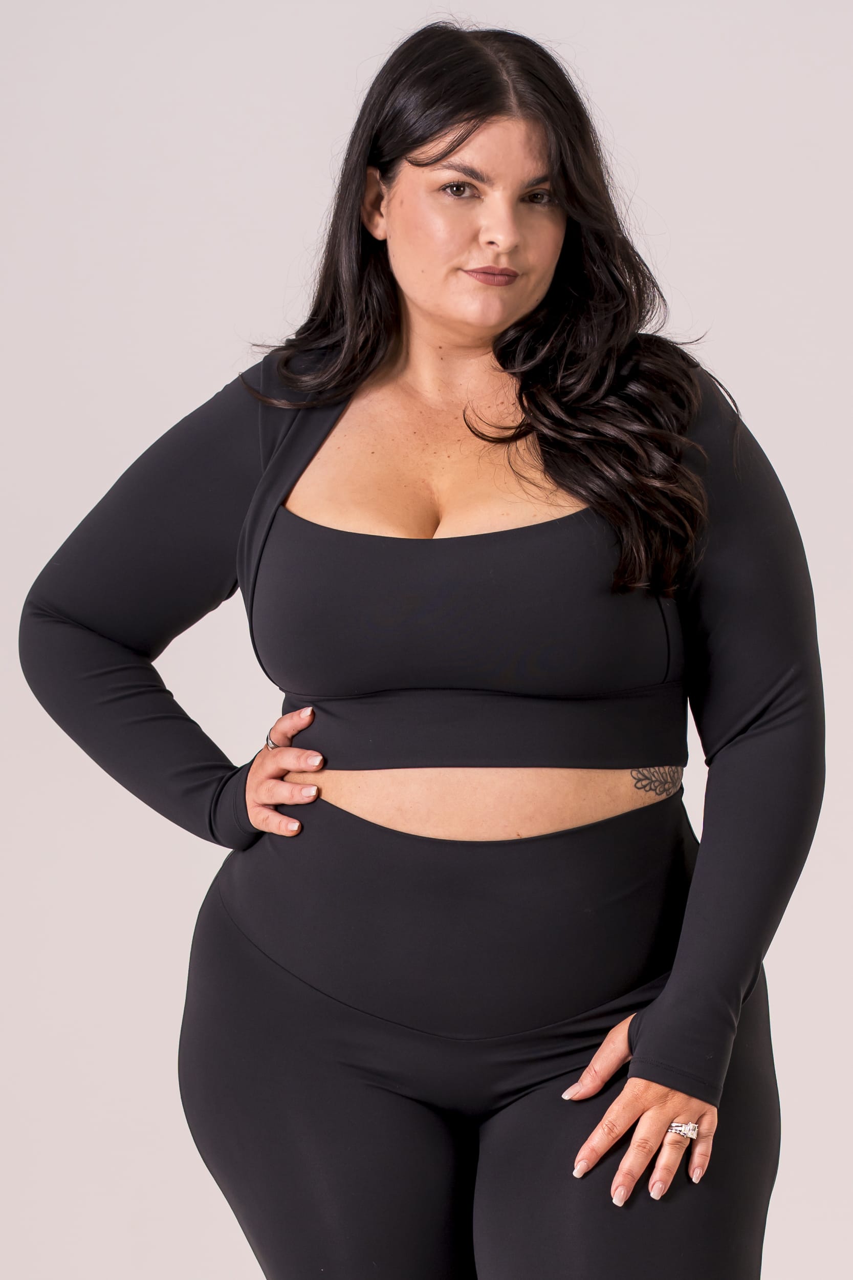 Black Luxe Bolero Crop