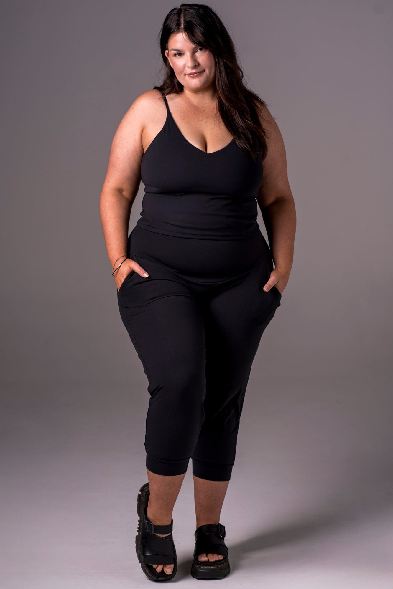 Black Luxe Capri Jogger