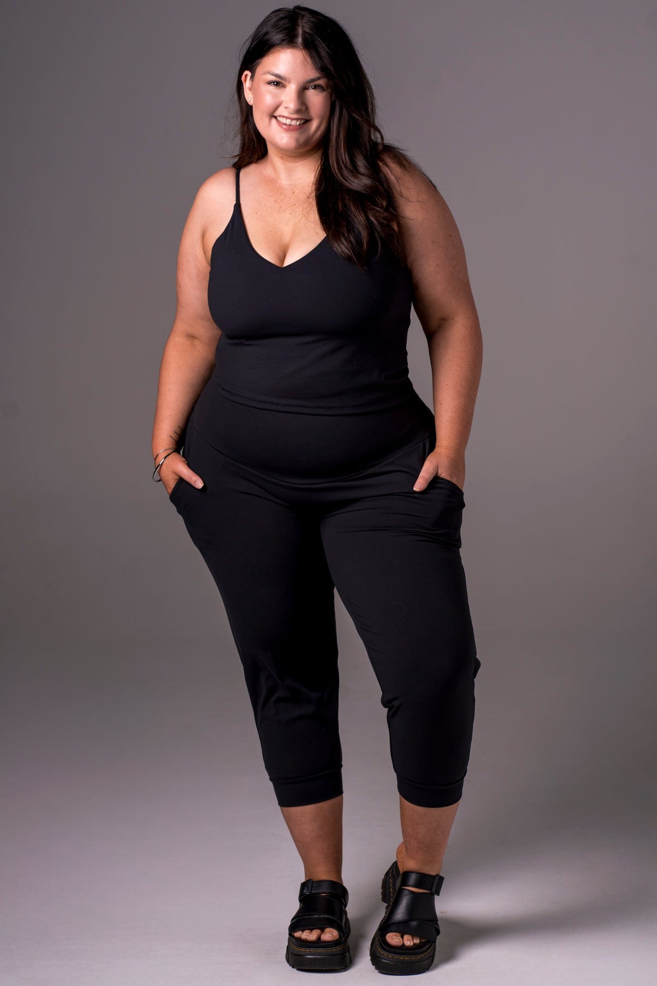 Black Luxe Capri Jogger