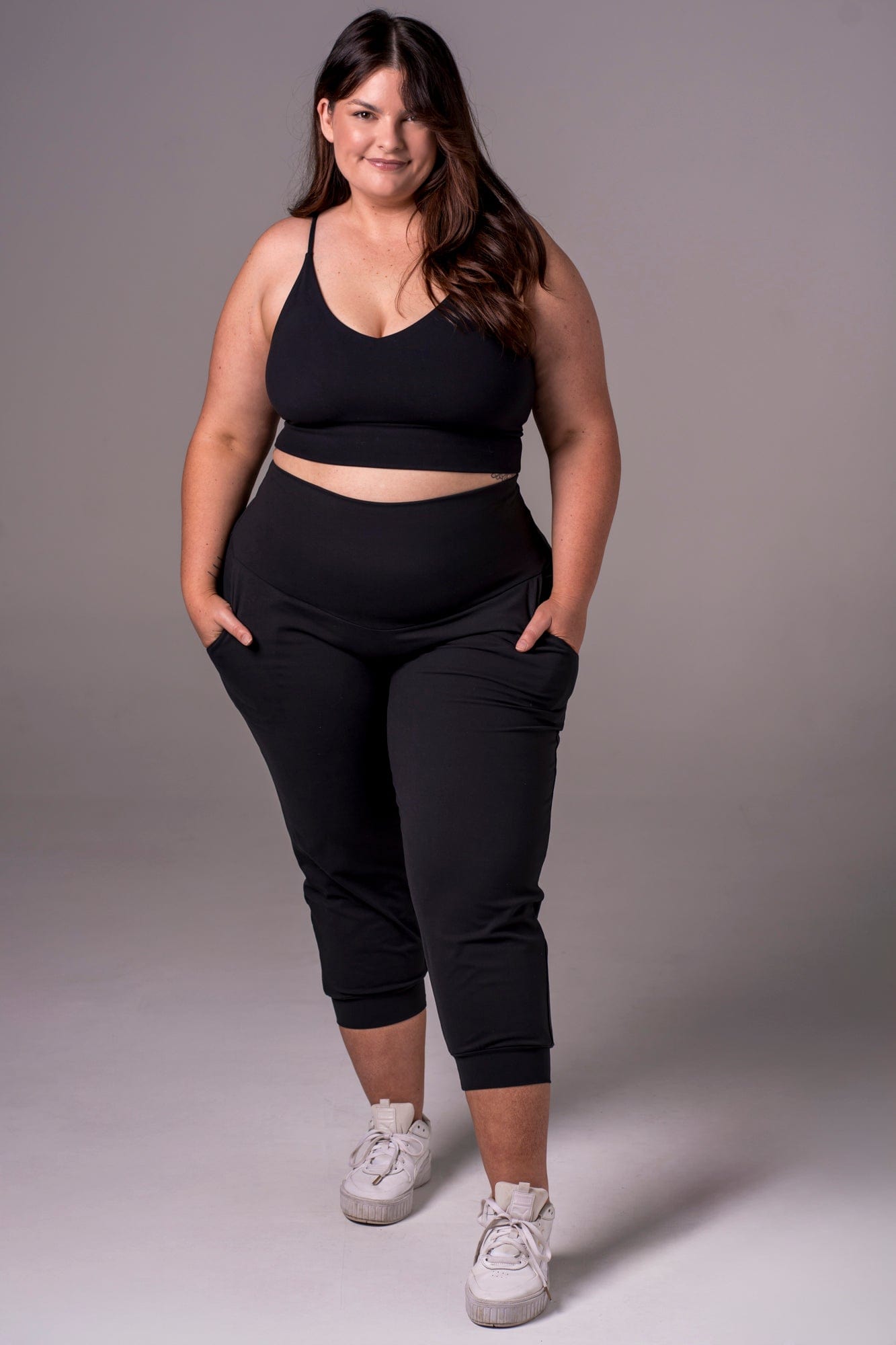 Black Luxe Capri Jogger