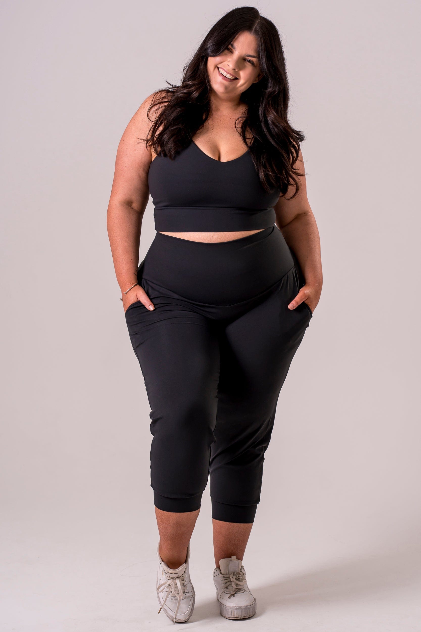 Black Luxe Capri Jogger