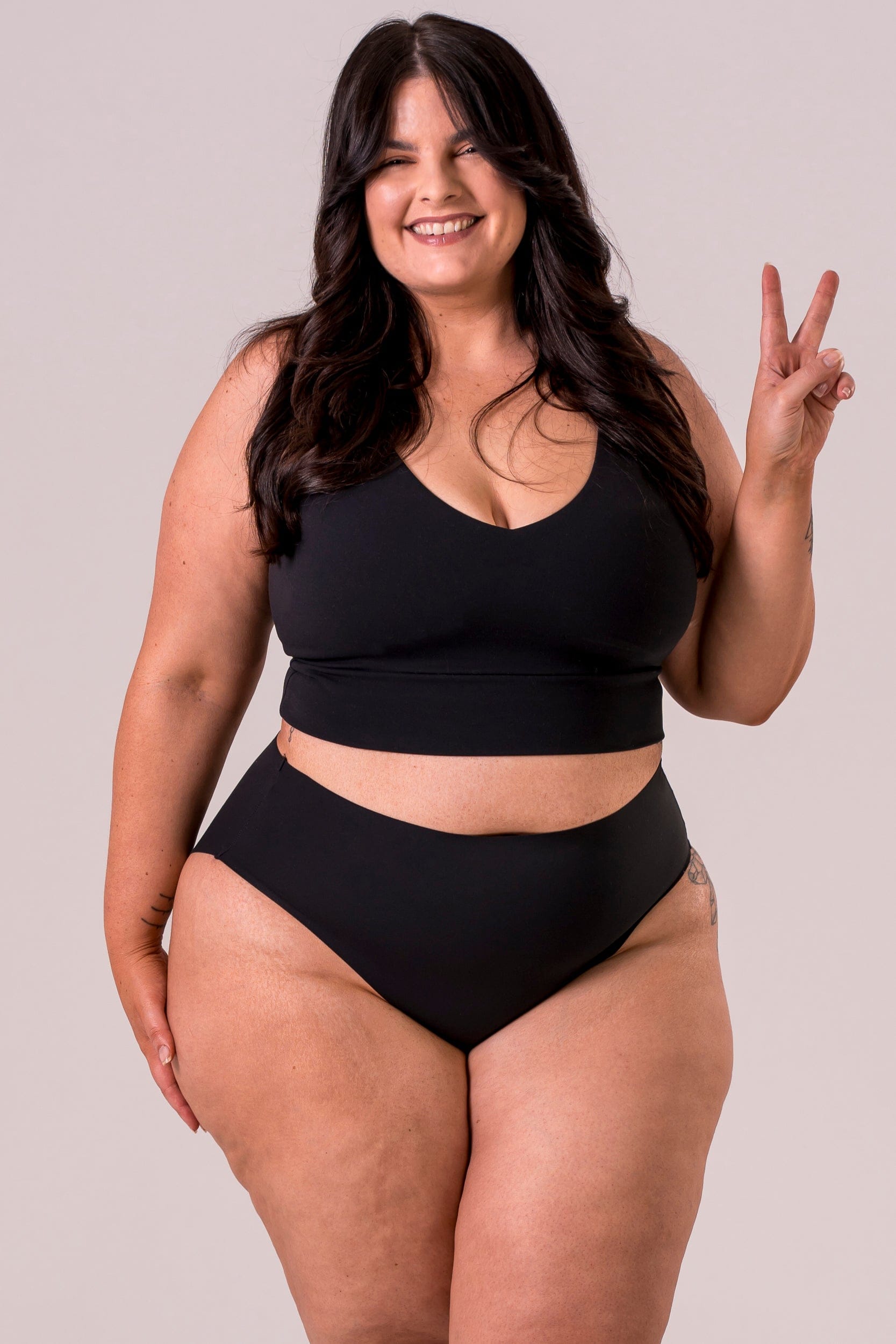 Black Luxe High Rise Brief Underwear 3 Pack