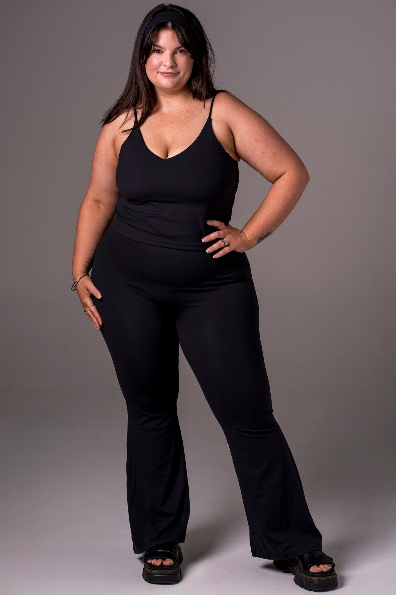 Black Luxe Pocket Yoga Pants