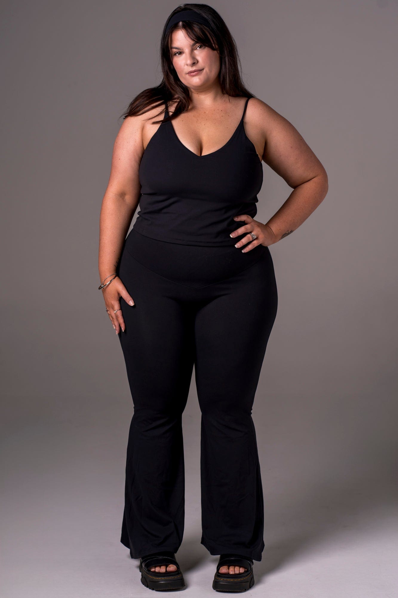 Black Luxe Pocket Yoga Pants