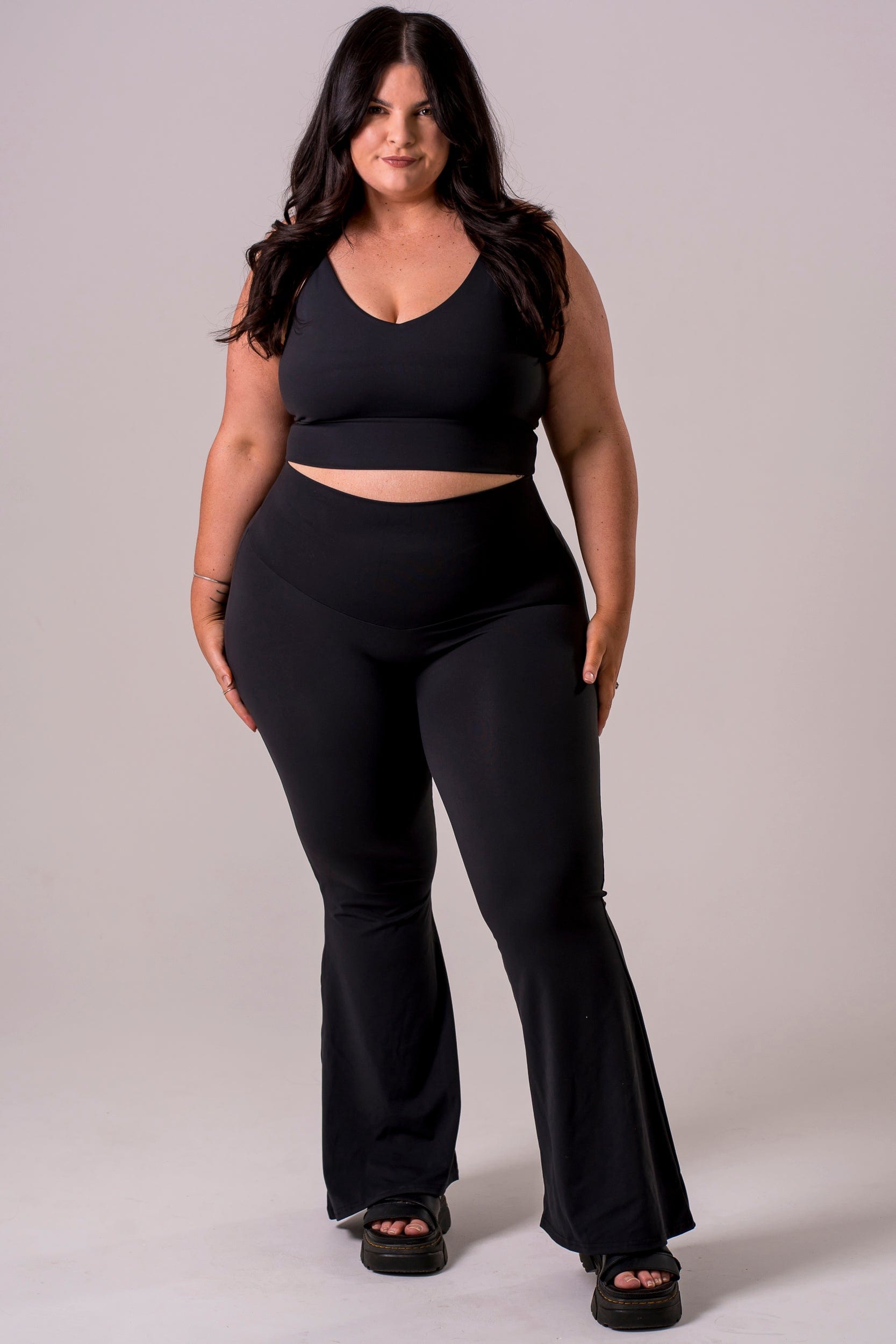 Black Luxe Pocket Yoga Pants