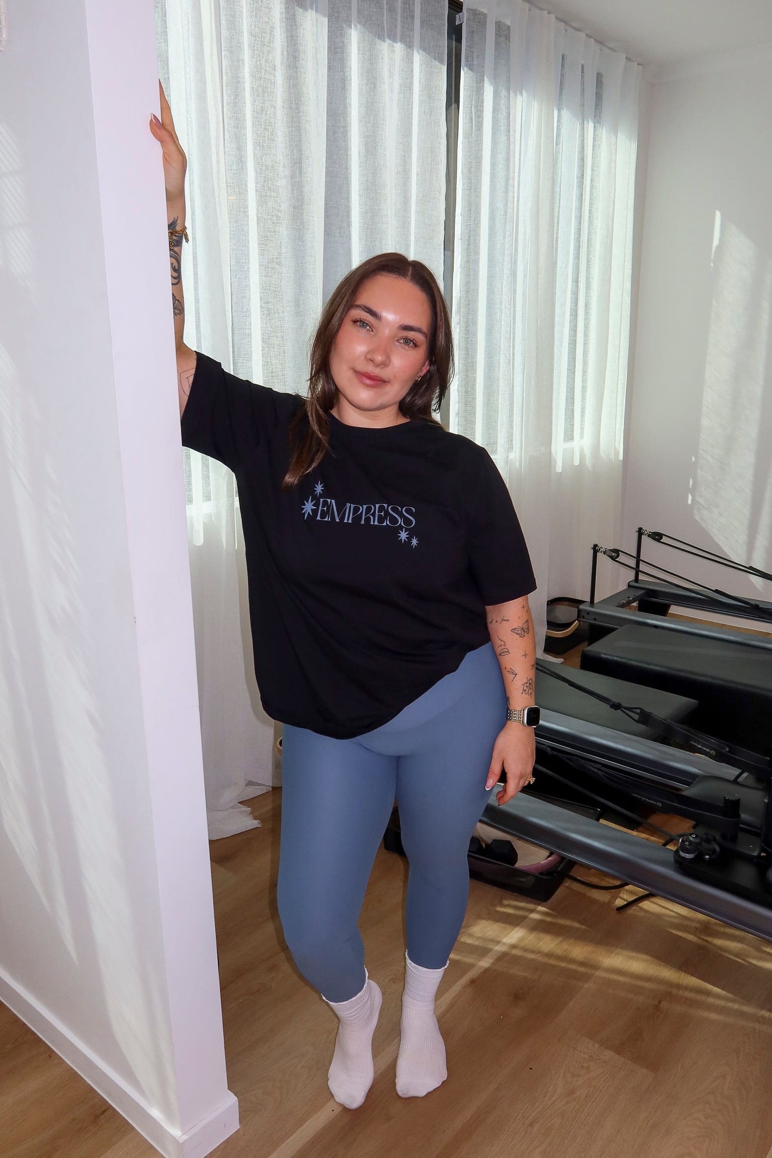 Black Pilates Oversized T-Shirt