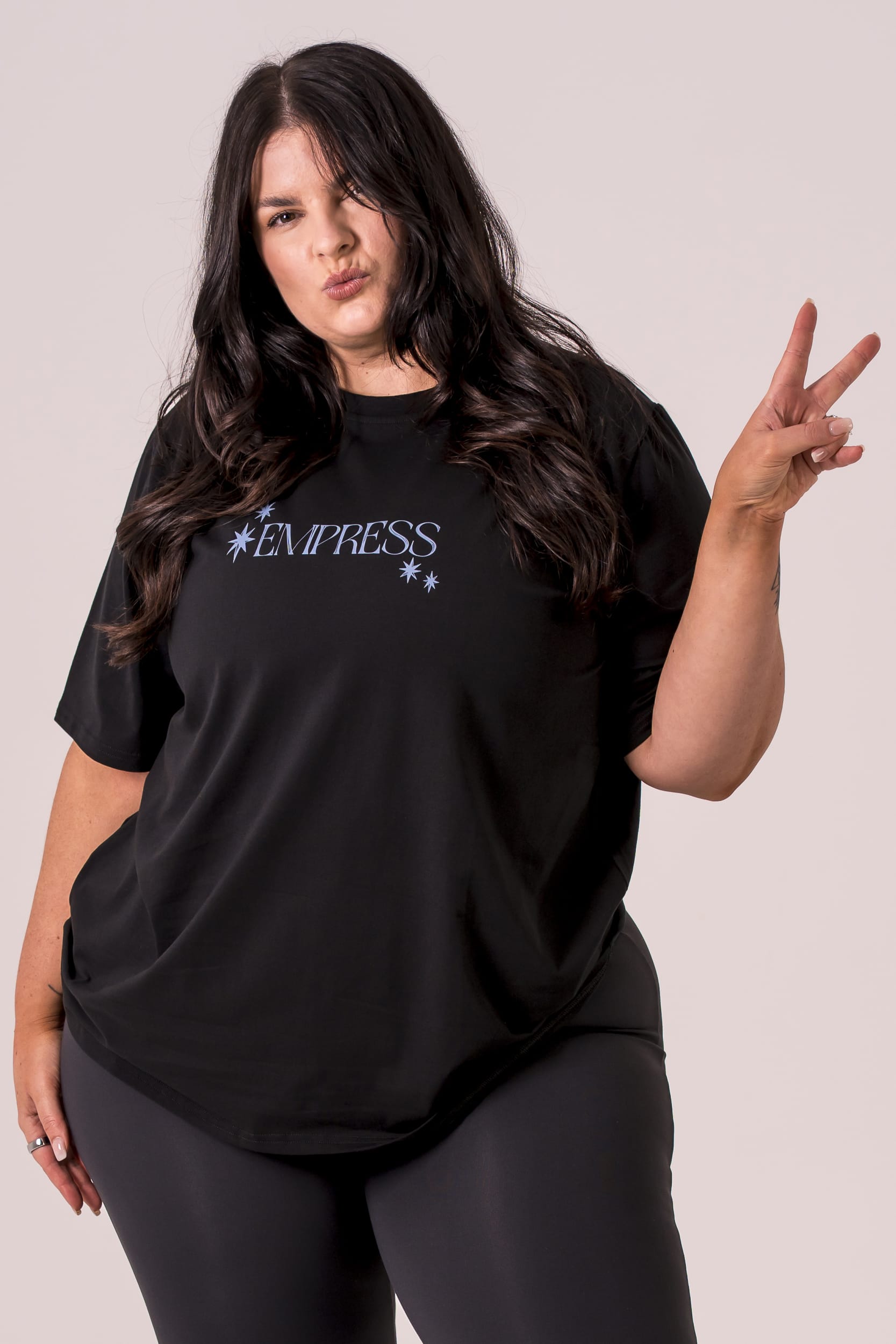 Black Pilates Oversized T-Shirt