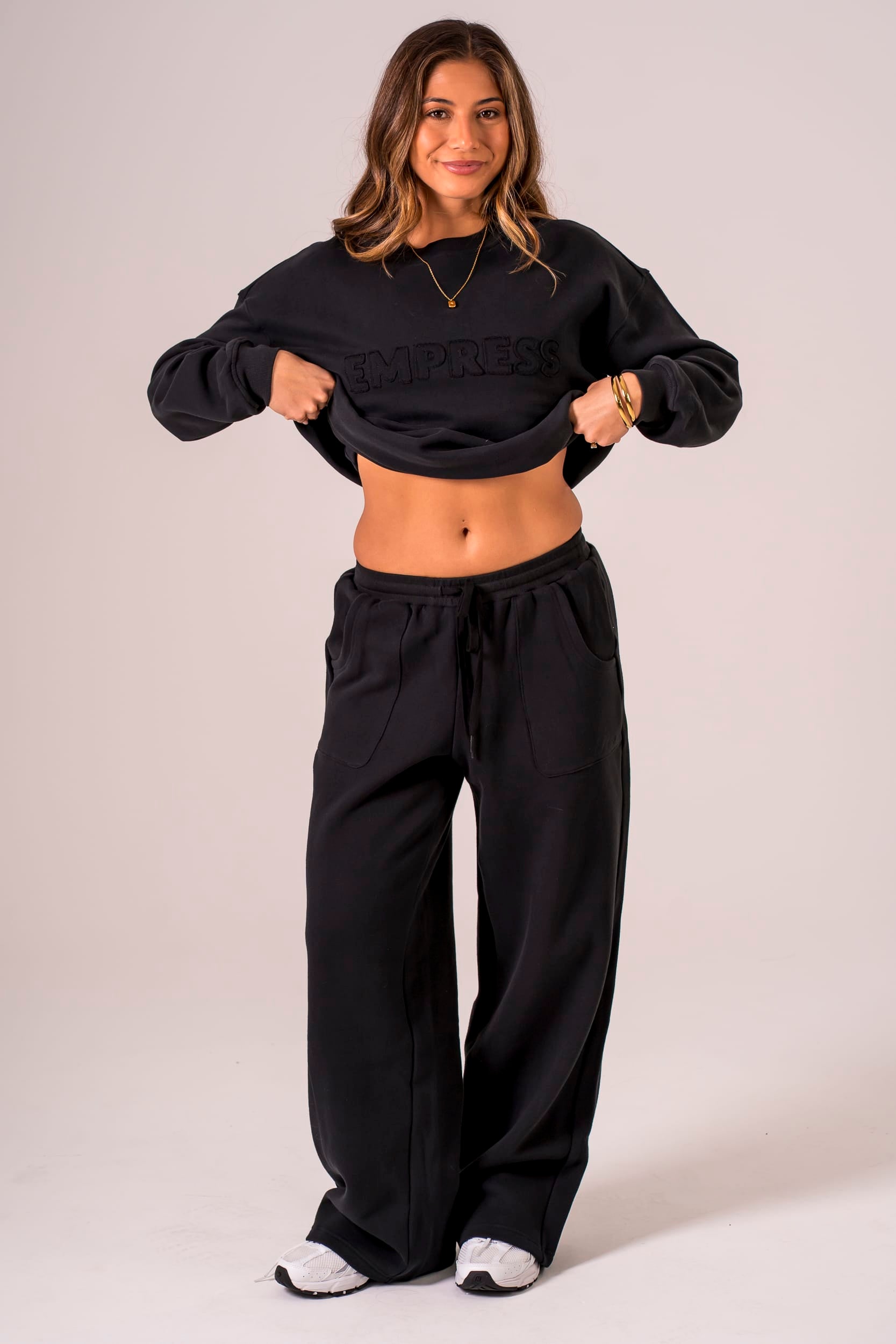 Black Wide Leg Lounge Pants