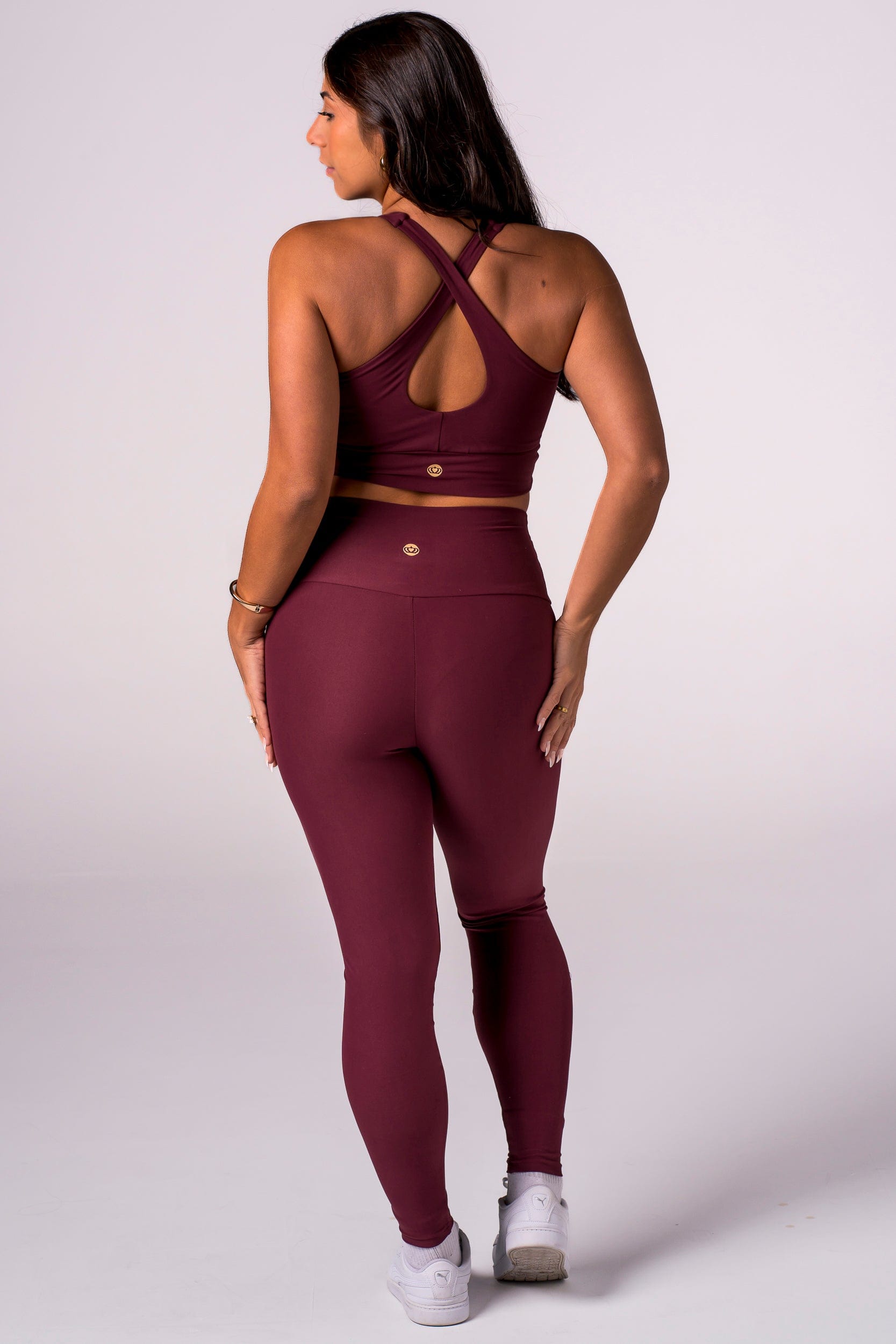 Cherry Cola Dynamic High Waisted Ankle Biter Leggings