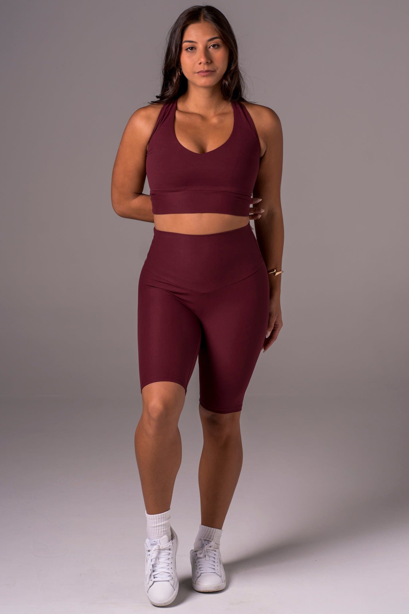 Cherry Cola Dynamic High Waisted Bike Shorts