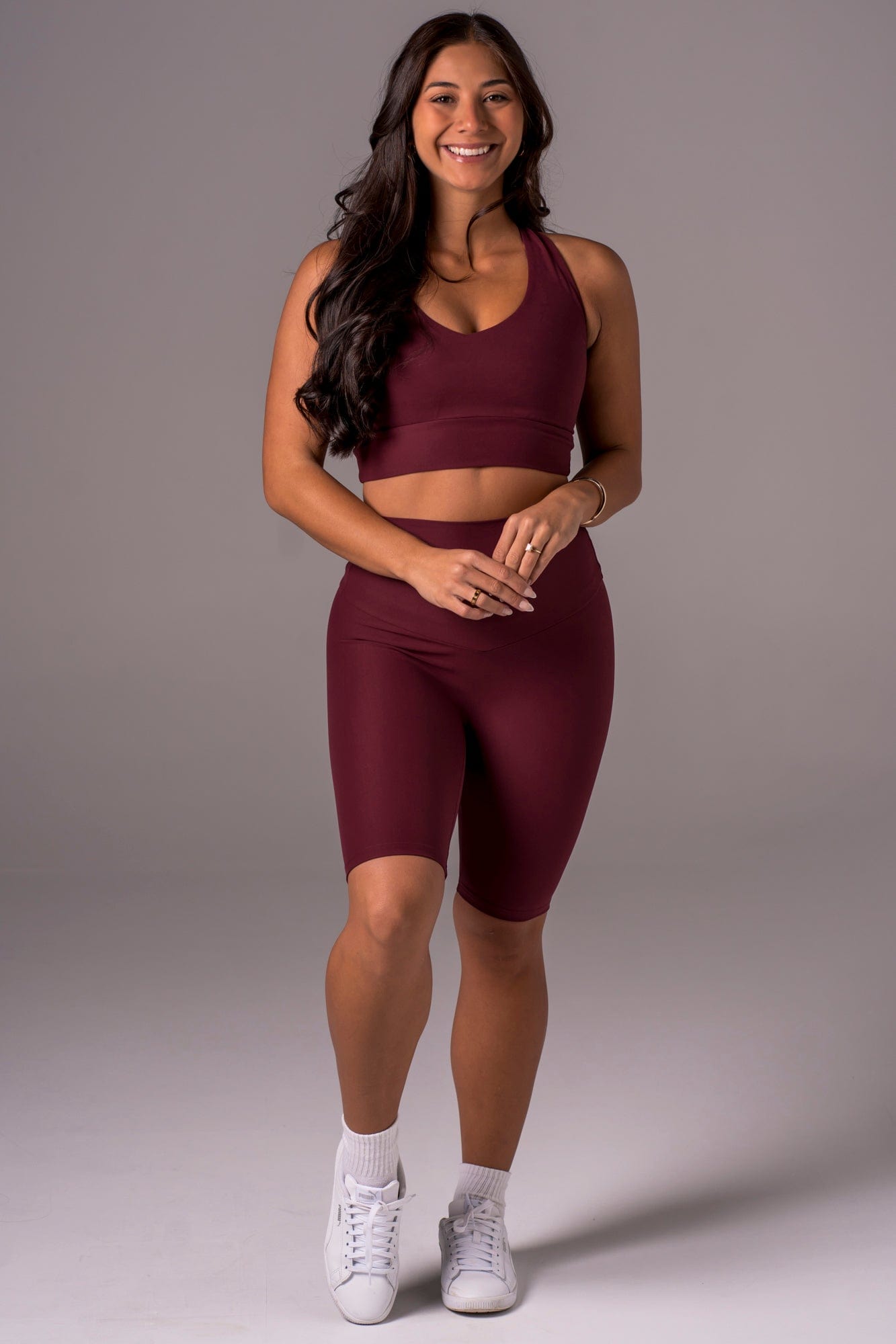 Cherry Cola Dynamic High Waisted Bike Shorts