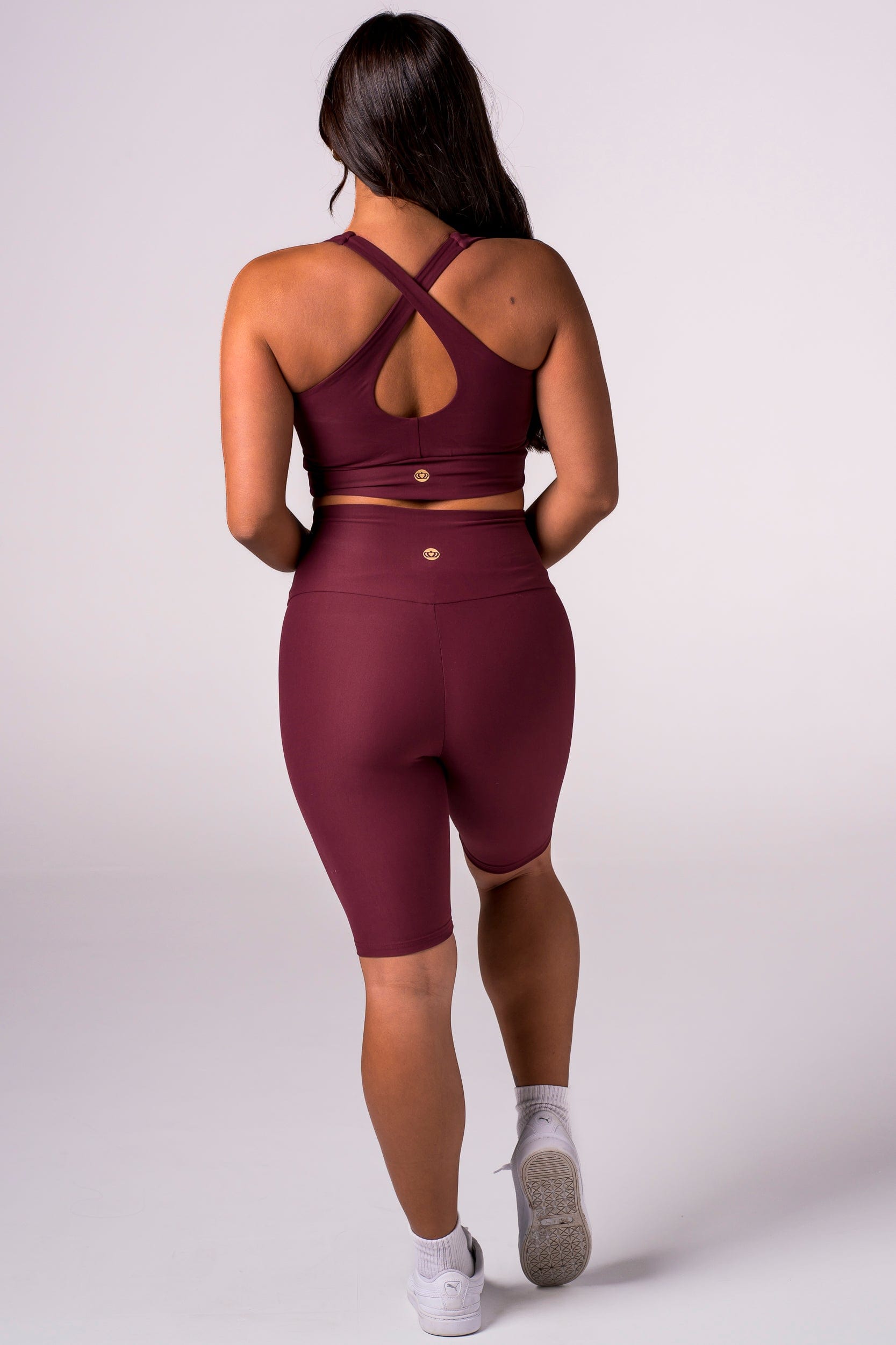 Cherry Cola Dynamic High Waisted Bike Shorts
