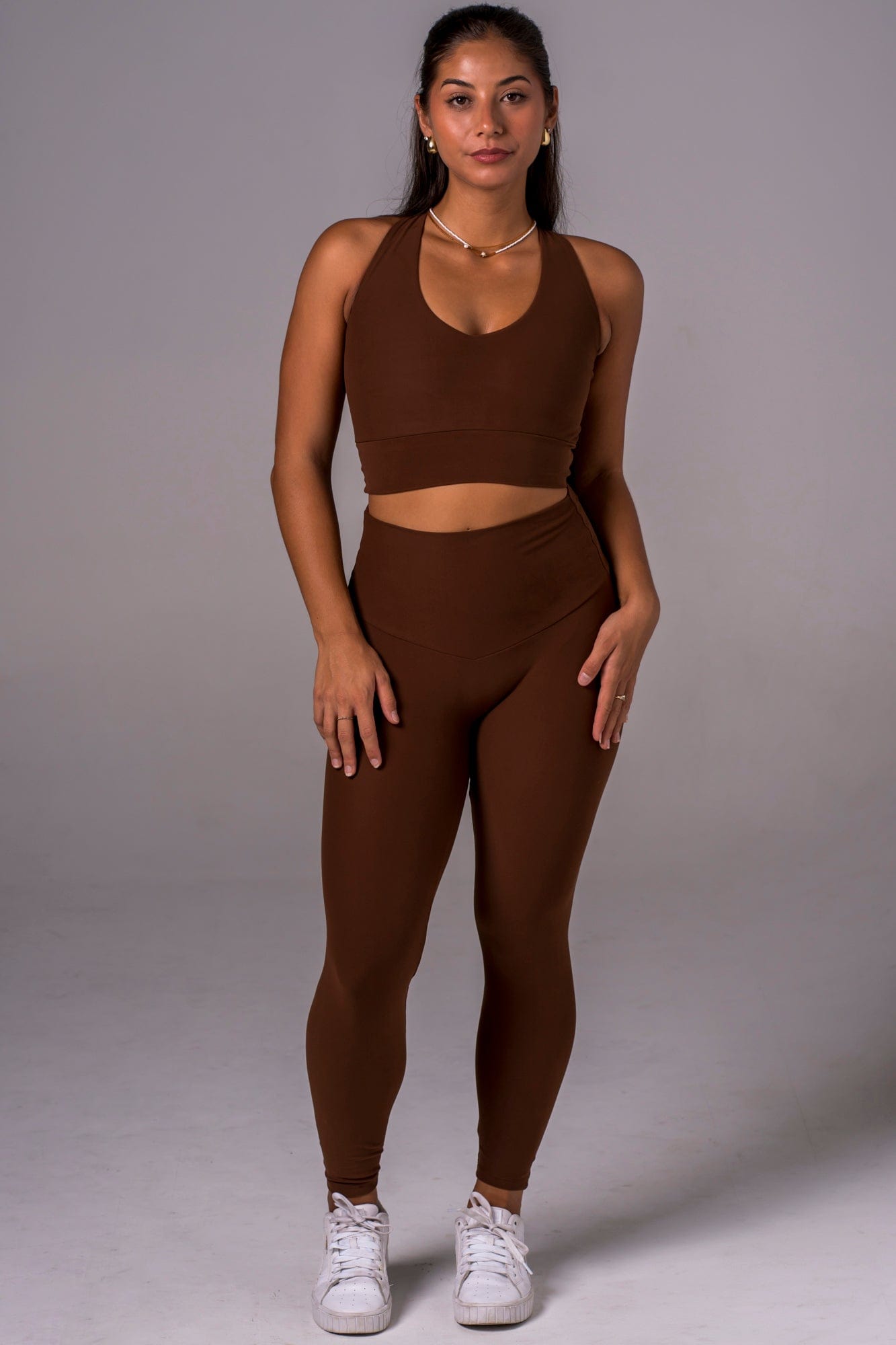 Chocolate Dynamic High Waisted Ankle Biter Leggings
