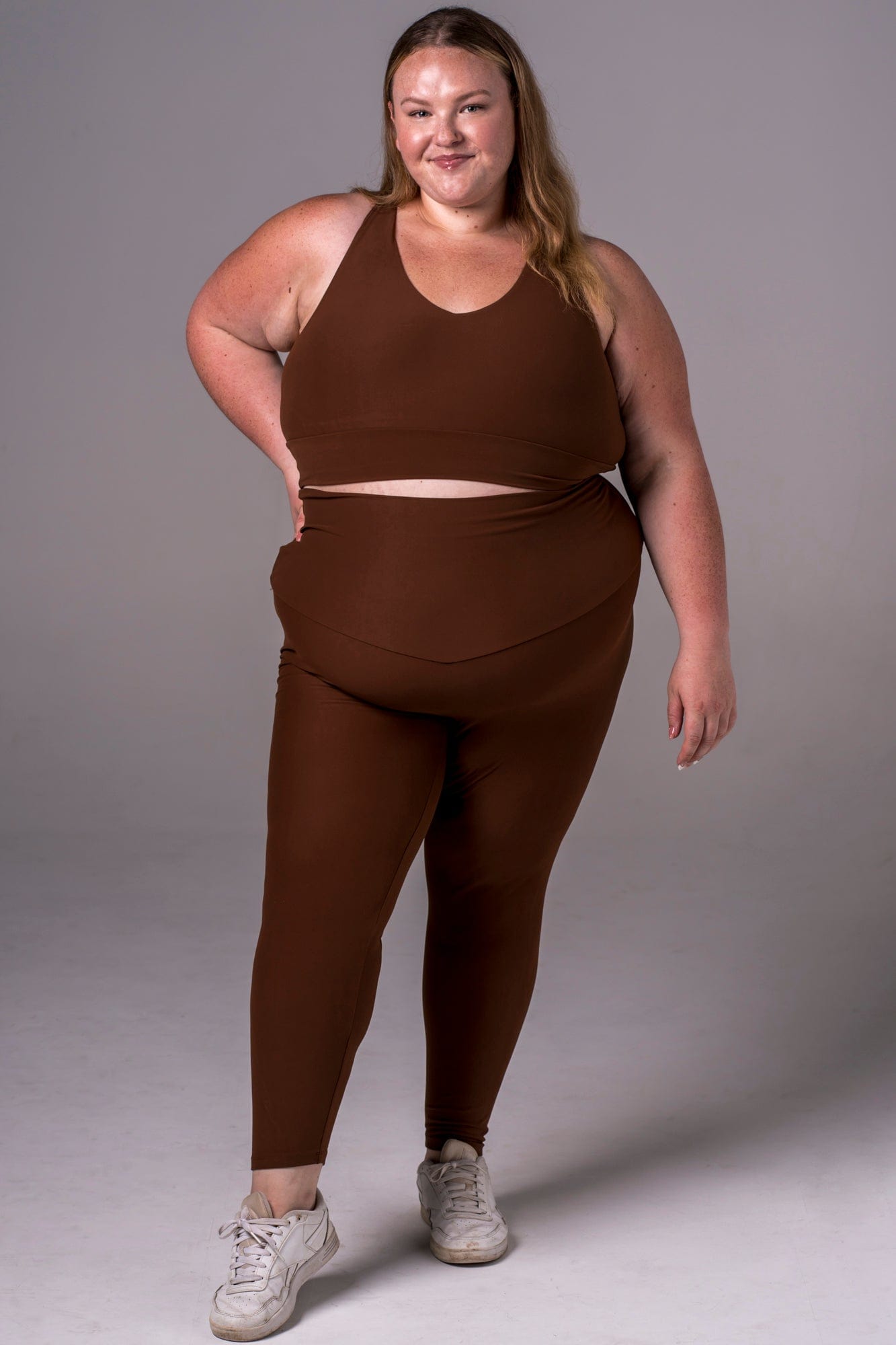 Chocolate Dynamic High Waisted Ankle Biter Leggings