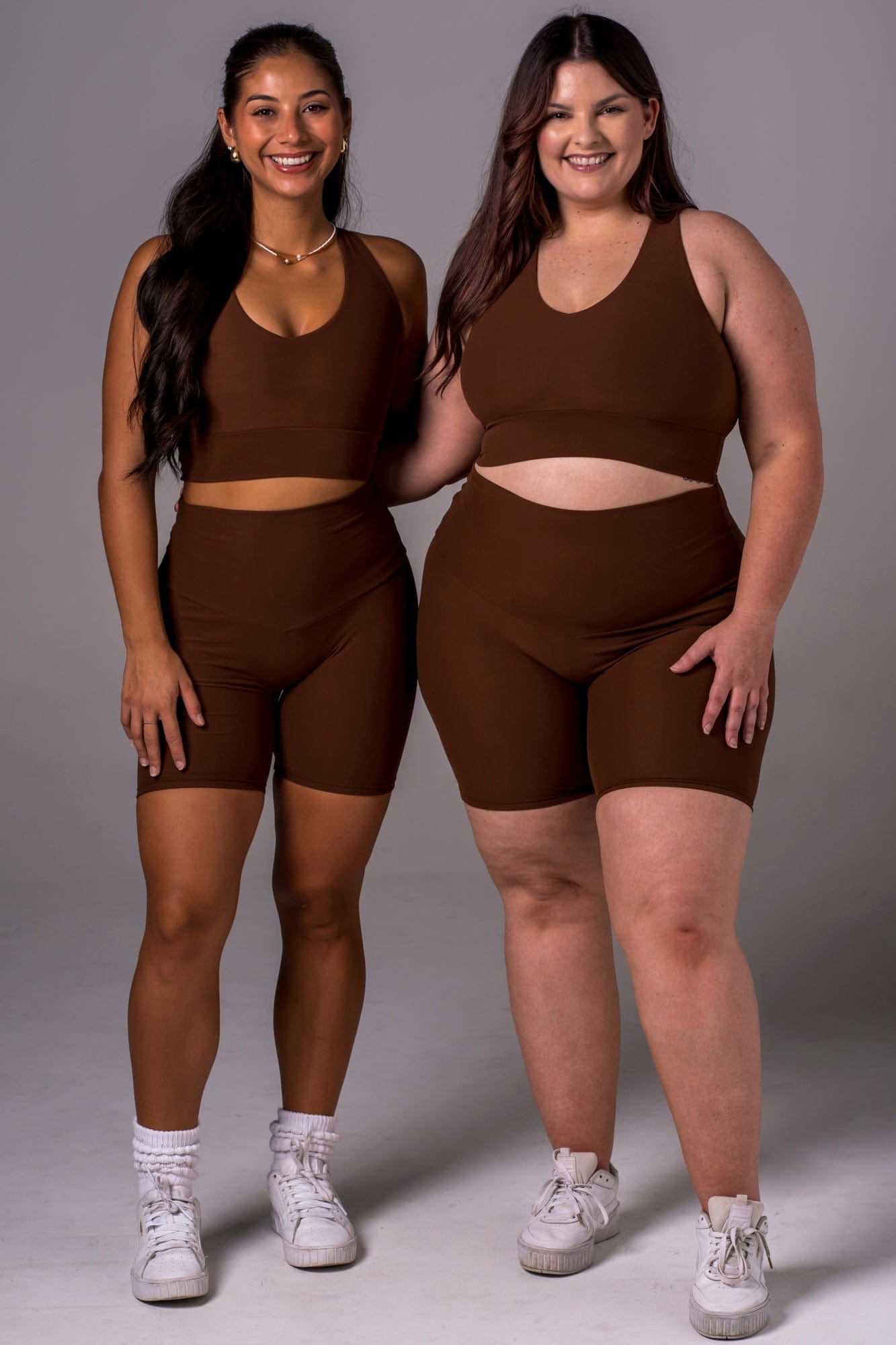 Chocolate Dynamic High Waisted Booty Shorts