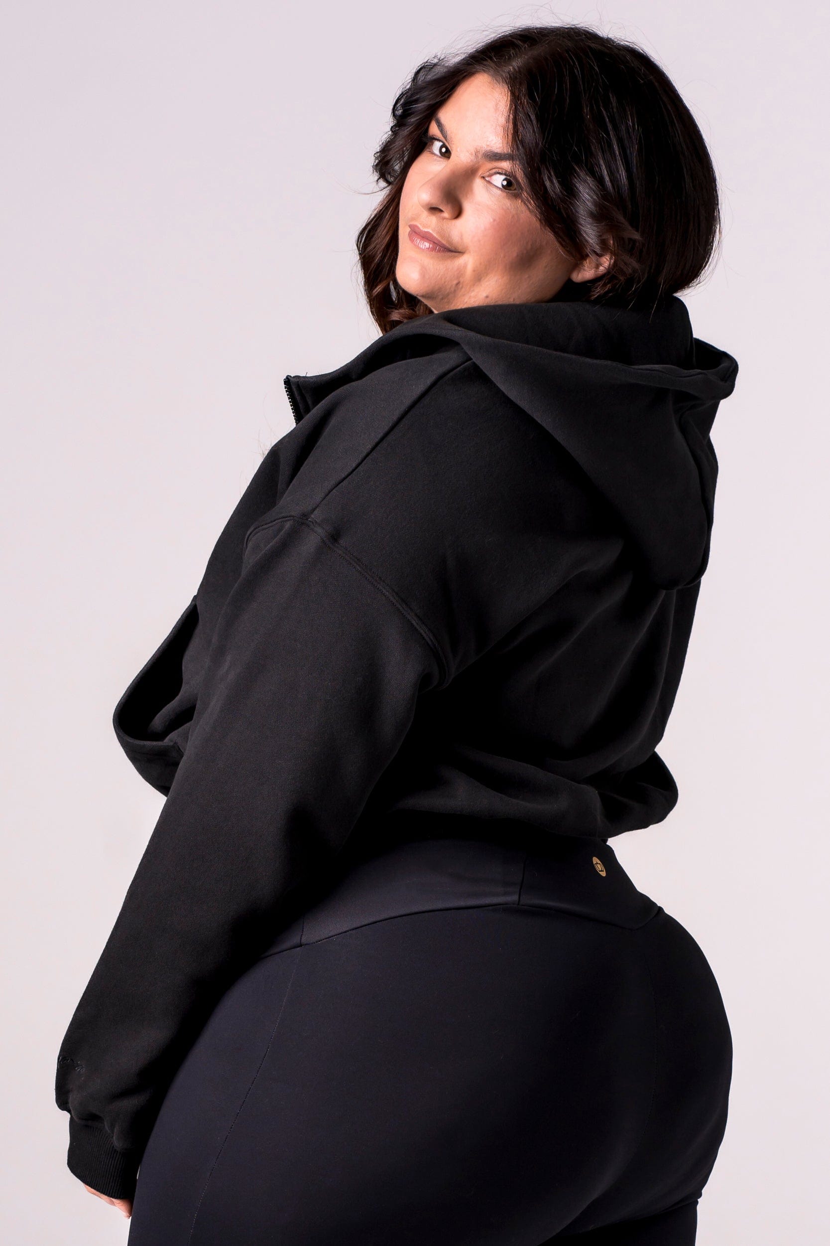 Cropped Black Hoodie