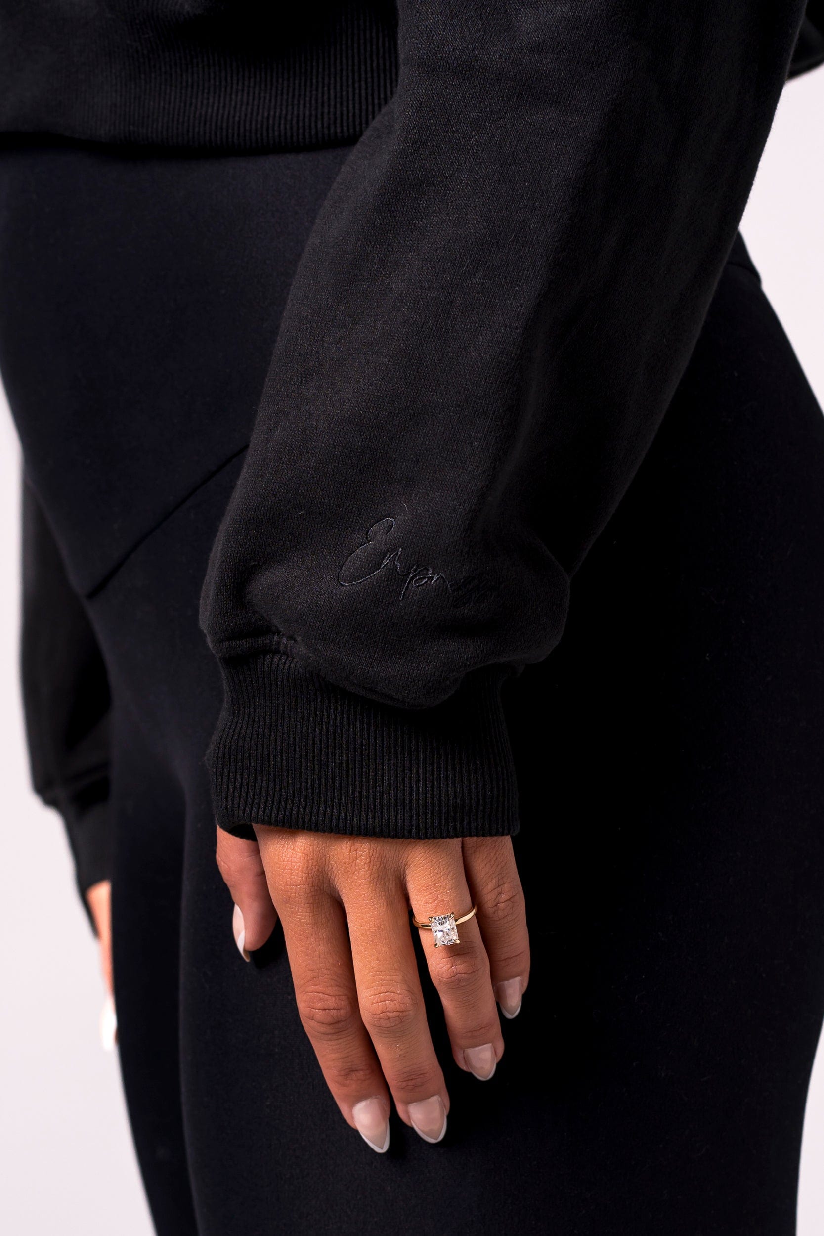 Cropped Black Hoodie