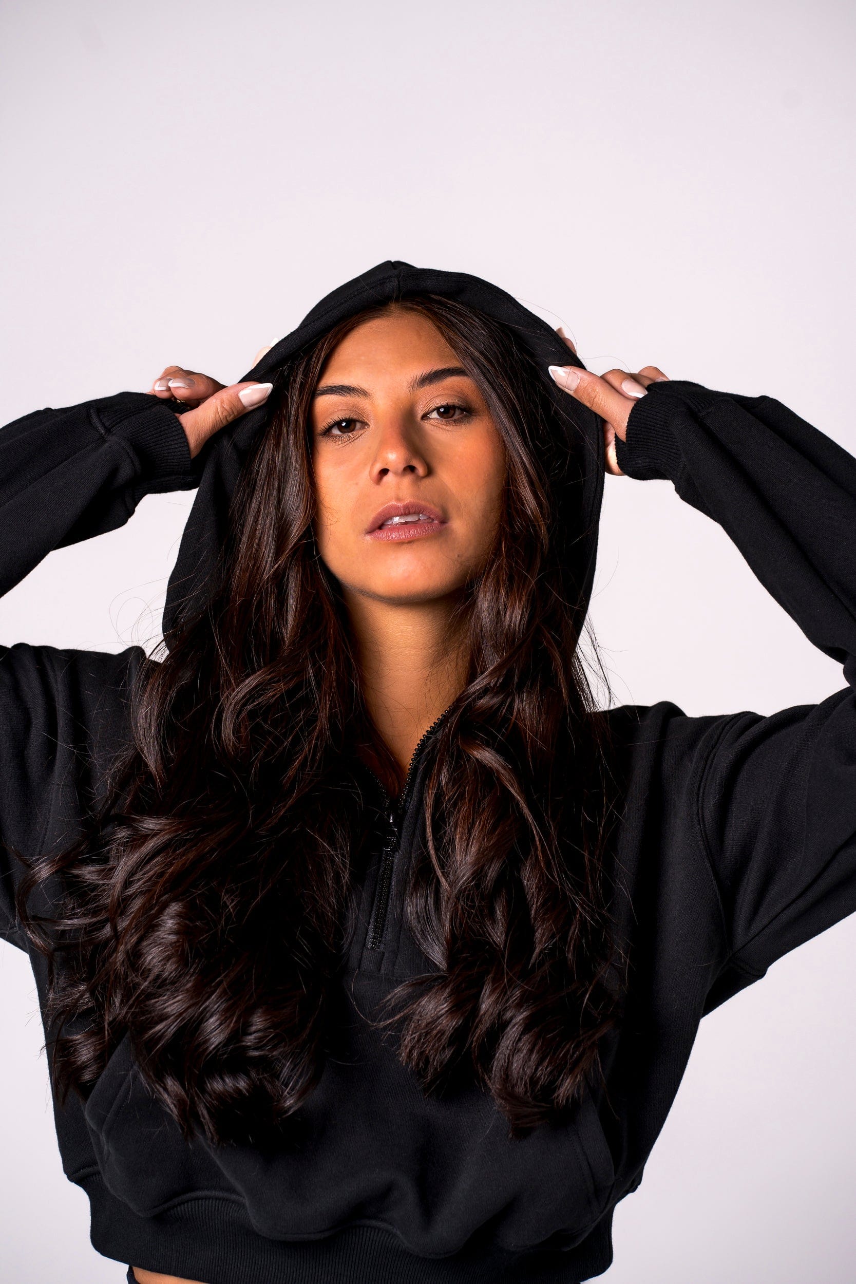 Cropped Black Hoodie